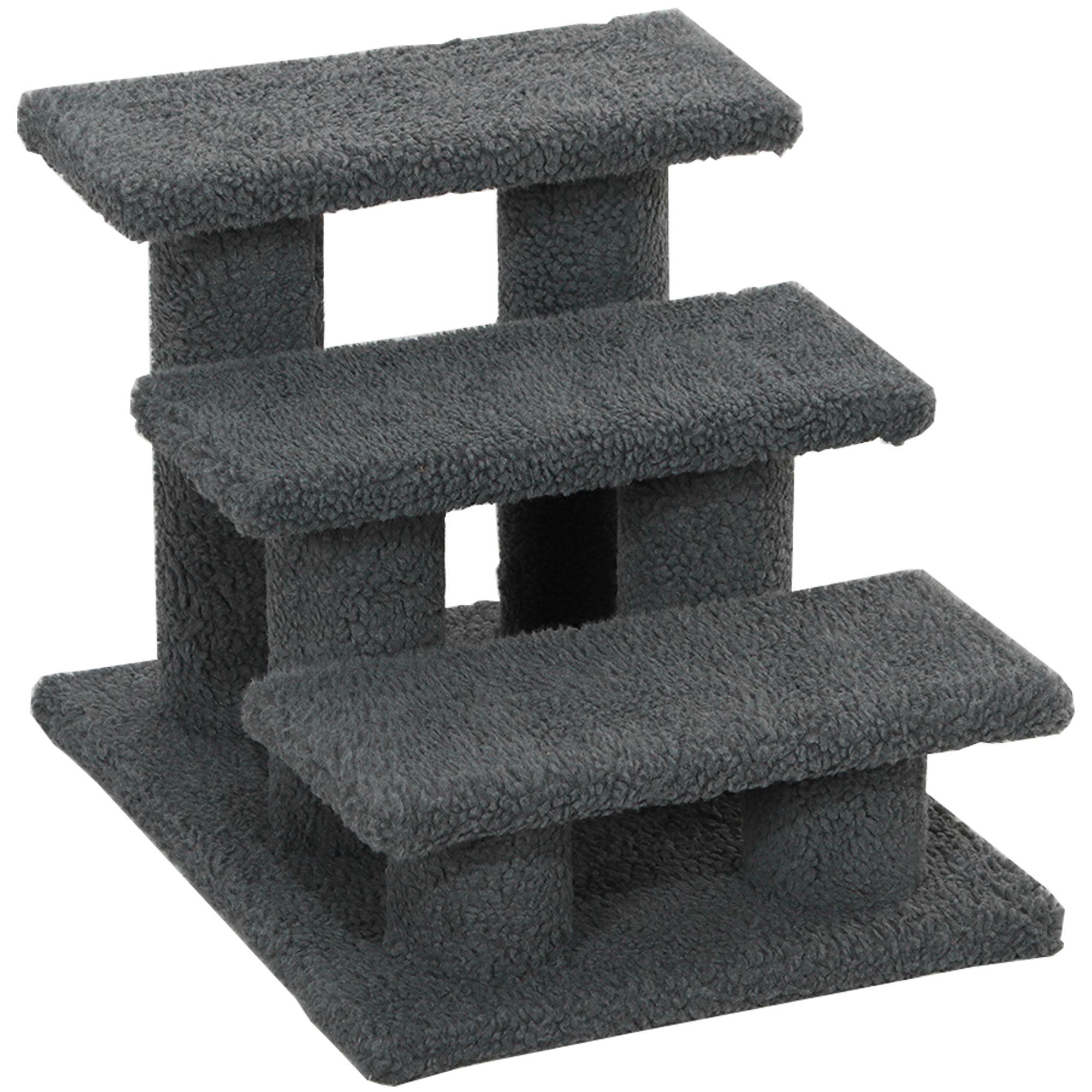 3 Tier Pet Stairs Dog Cat Step Scratch Post Furniture, Dark Grey
