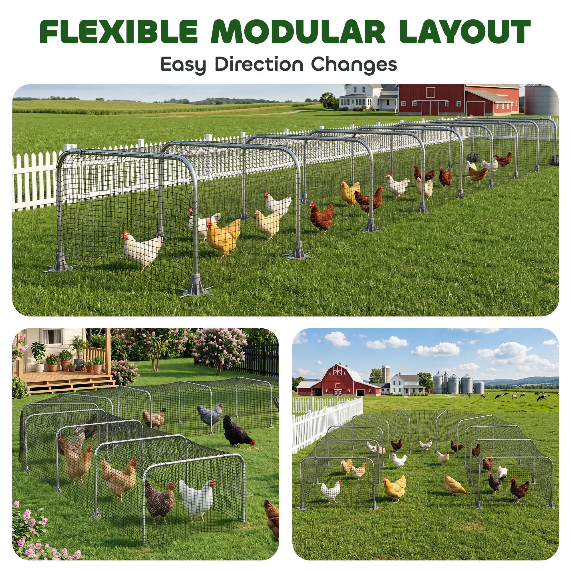 Extra Long Chicken Tunnel for Outside, 354" x 39" Galvanized Steel Chicken Run for 10-15 Chickens or Ducks - Image 7