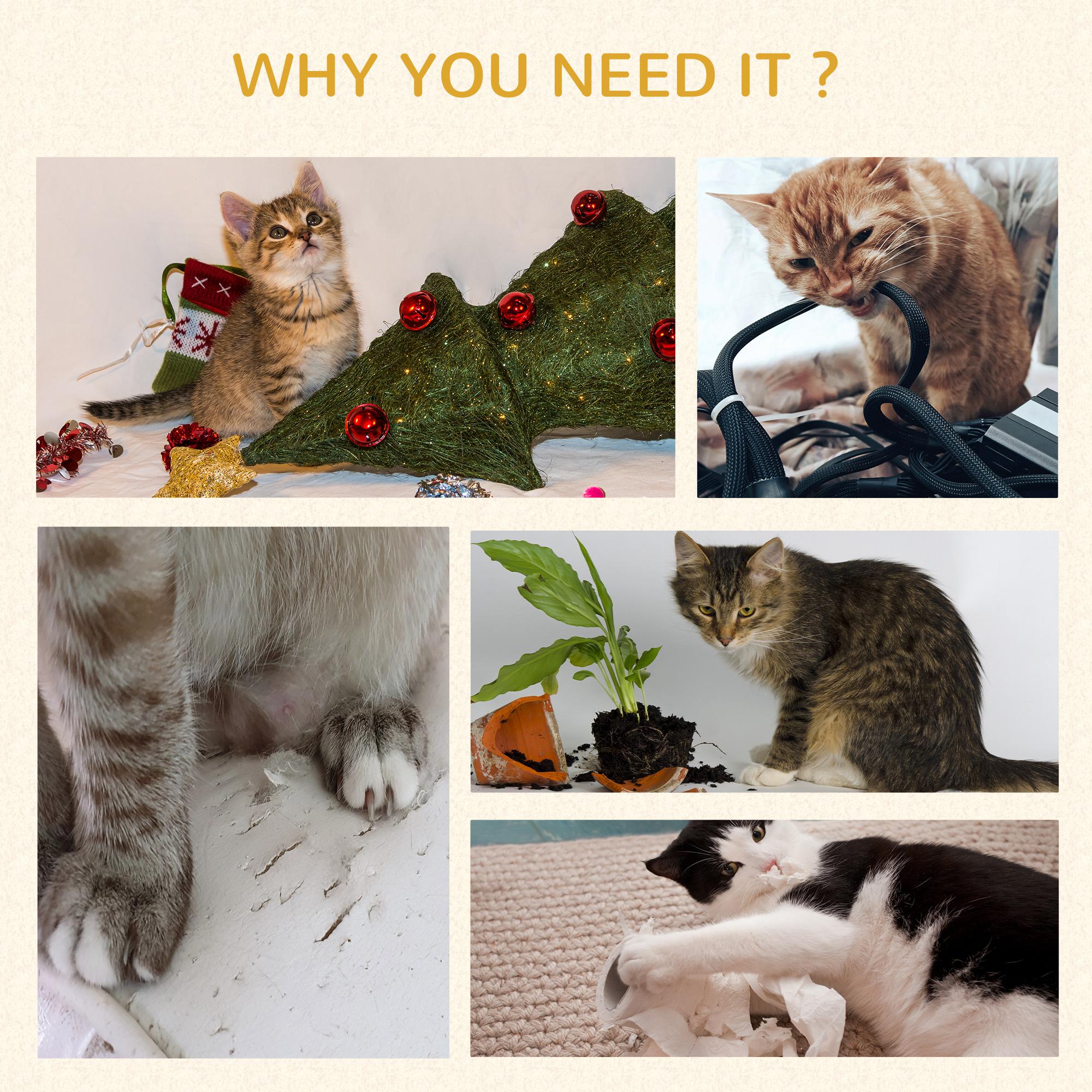 50 Inch Cat Tree, Multi-Level Cat Tower with Sisal Scratching Posts and Ramp, Bed, Condo, Hammock, Toy Ball, Grey