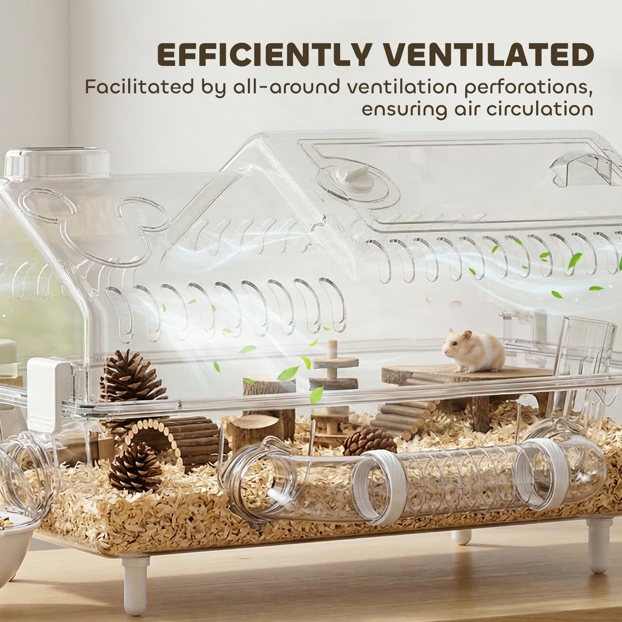 8 in 1 Hamster Cage with All Accessories for Dwarf Hamster, 21.5" x 11.8" x 12.6"
