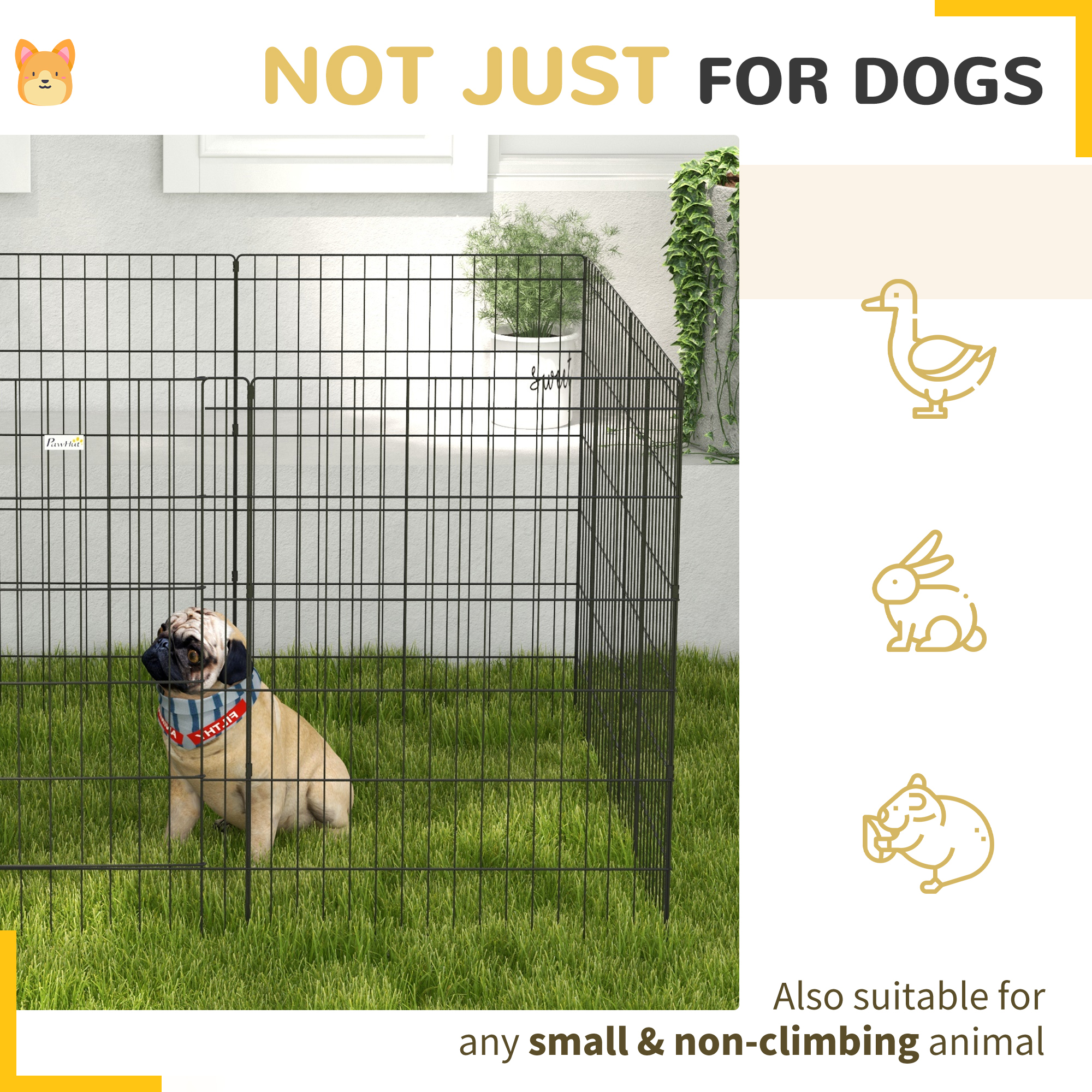 36inch Foldable Metal Exercise Pet Playpen Yard Dog Puppy Kennel Cage 8 Panel