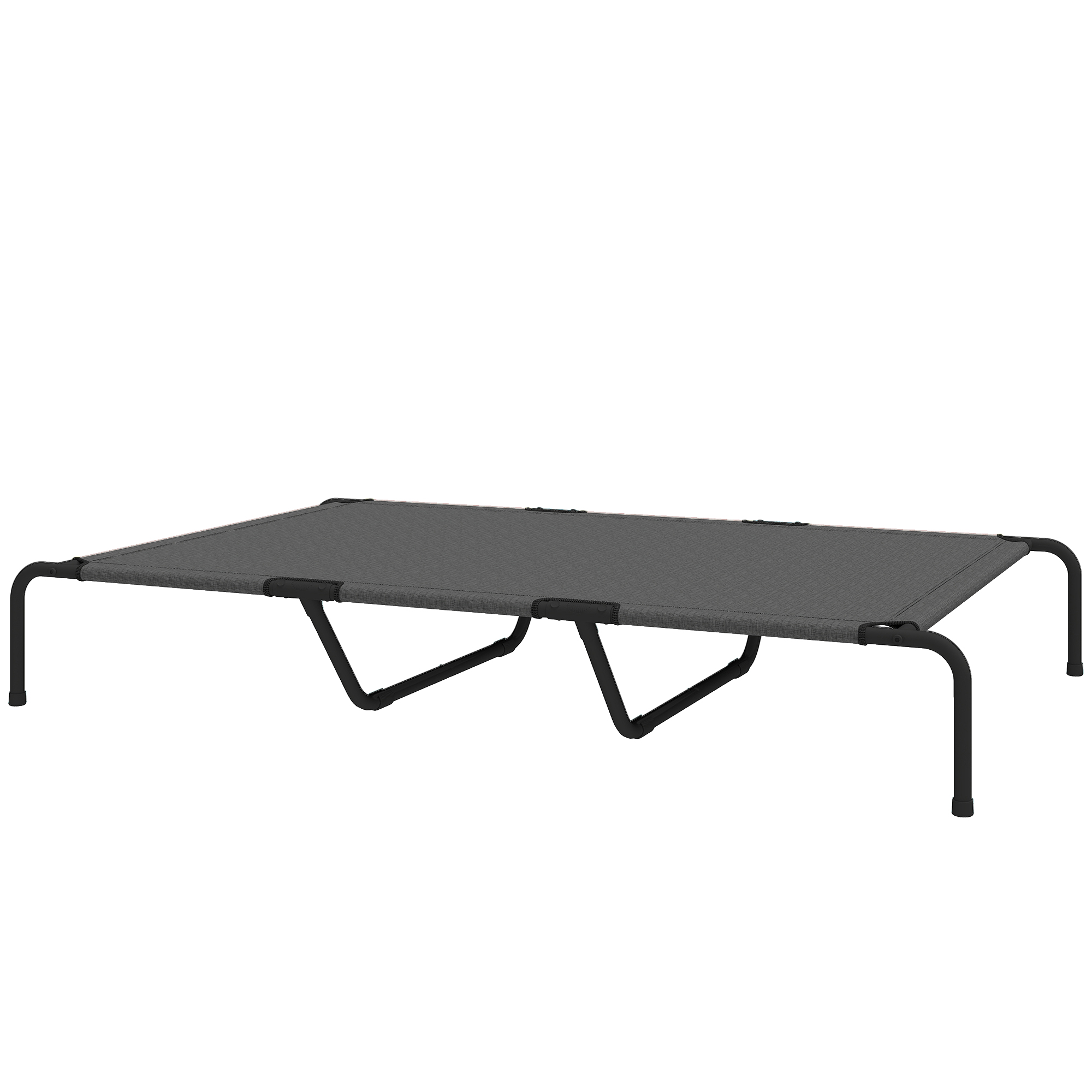 Elevated Dog Bed, Outdoor Dog Cot, Raised Dog Bed for Large Dogs with Breathable Mesh, Grey