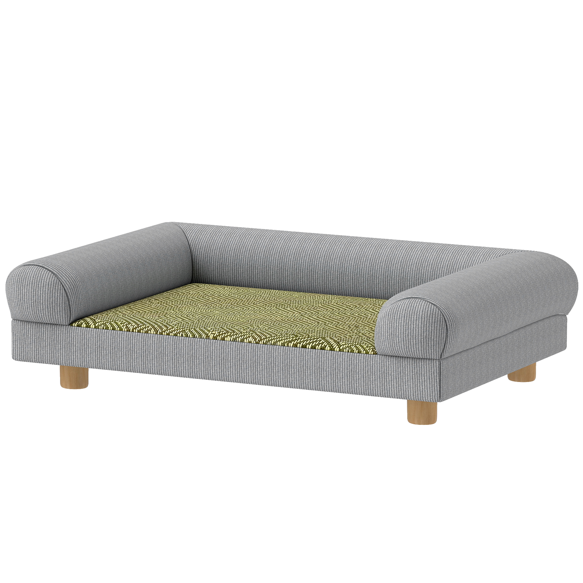 Pet Sofa, Dog Couch Bed for Small Dogs, Elevated Pet Sofa with Solid Feet for Indoor Kittens, Grey