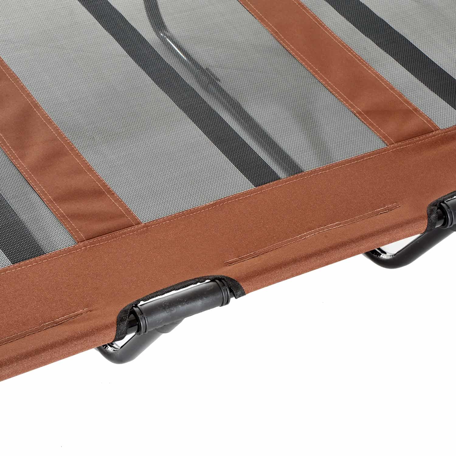 Elevated Dog Bed, Raised Dog Cot for XL Sized Dogs, Indoor & Outdoor, 48" x 36" x 9", Coffee