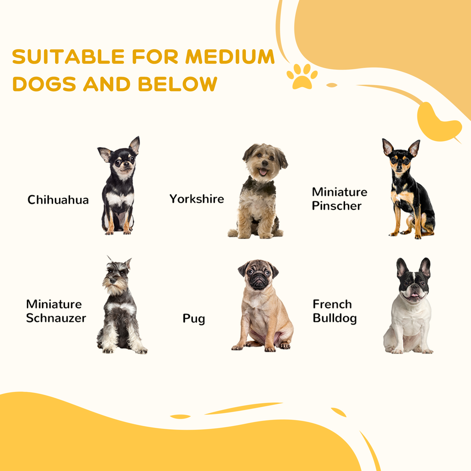 3-Panel Foldable Dog Gate with Feet for Medium Dogs and Below, Black