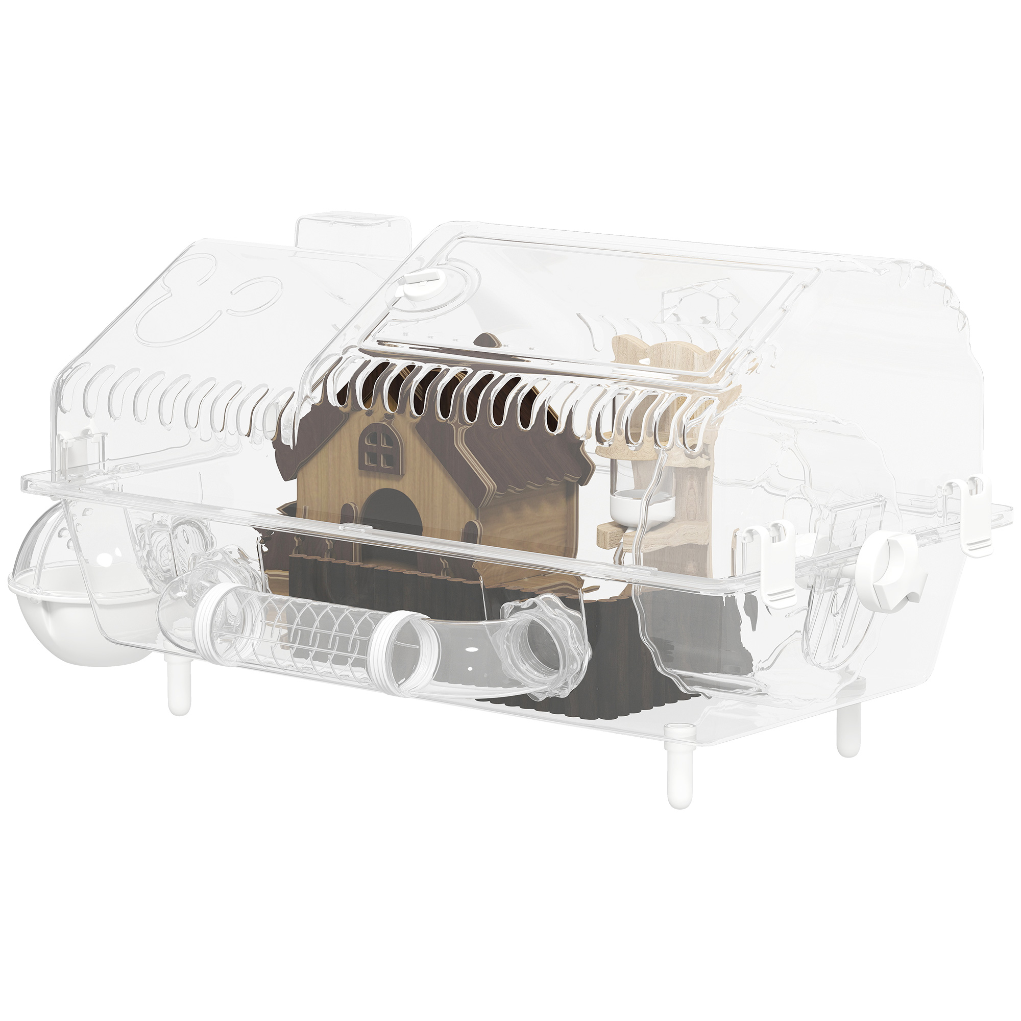8 in 1 Hamster Cage with All Accessories for Dwarf Hamster, 21.5" x 11.8" x 12.6"