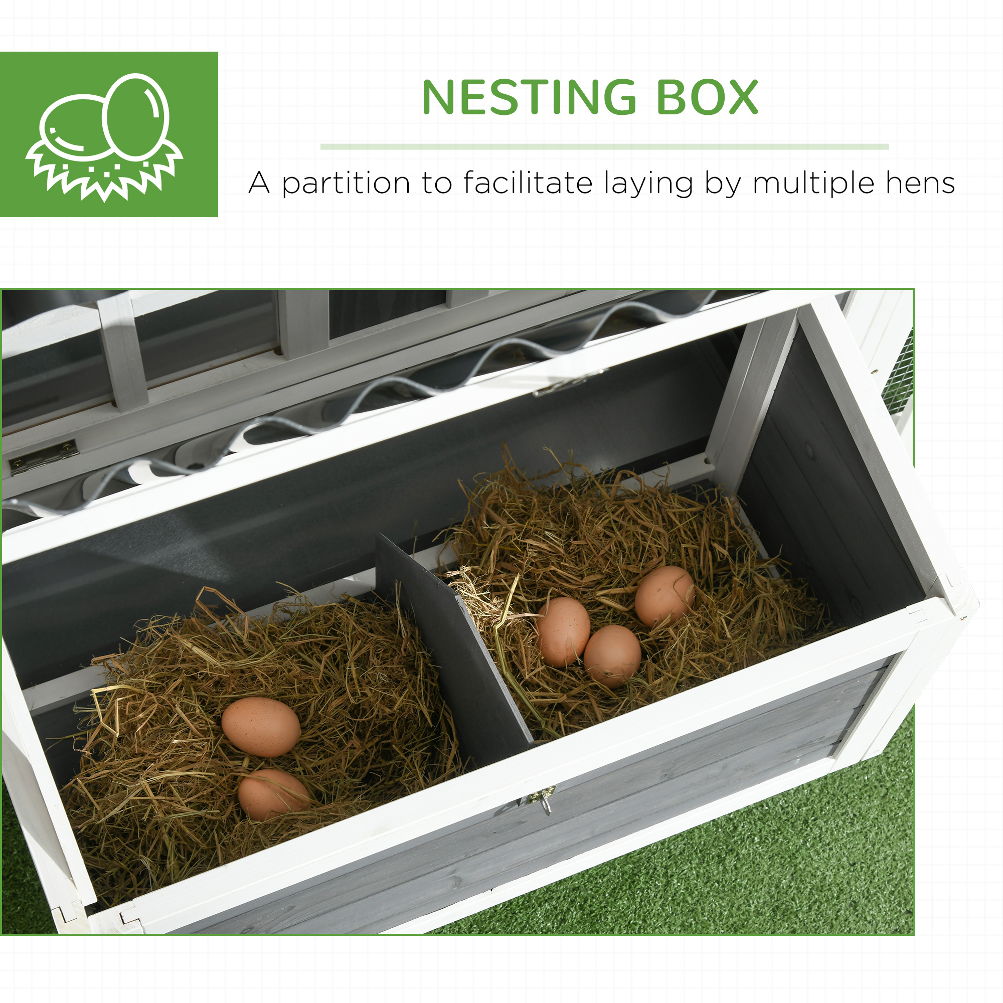 Wooden Chicken Coop with Run for 1-2 Chicken, Bunnies, Ducks