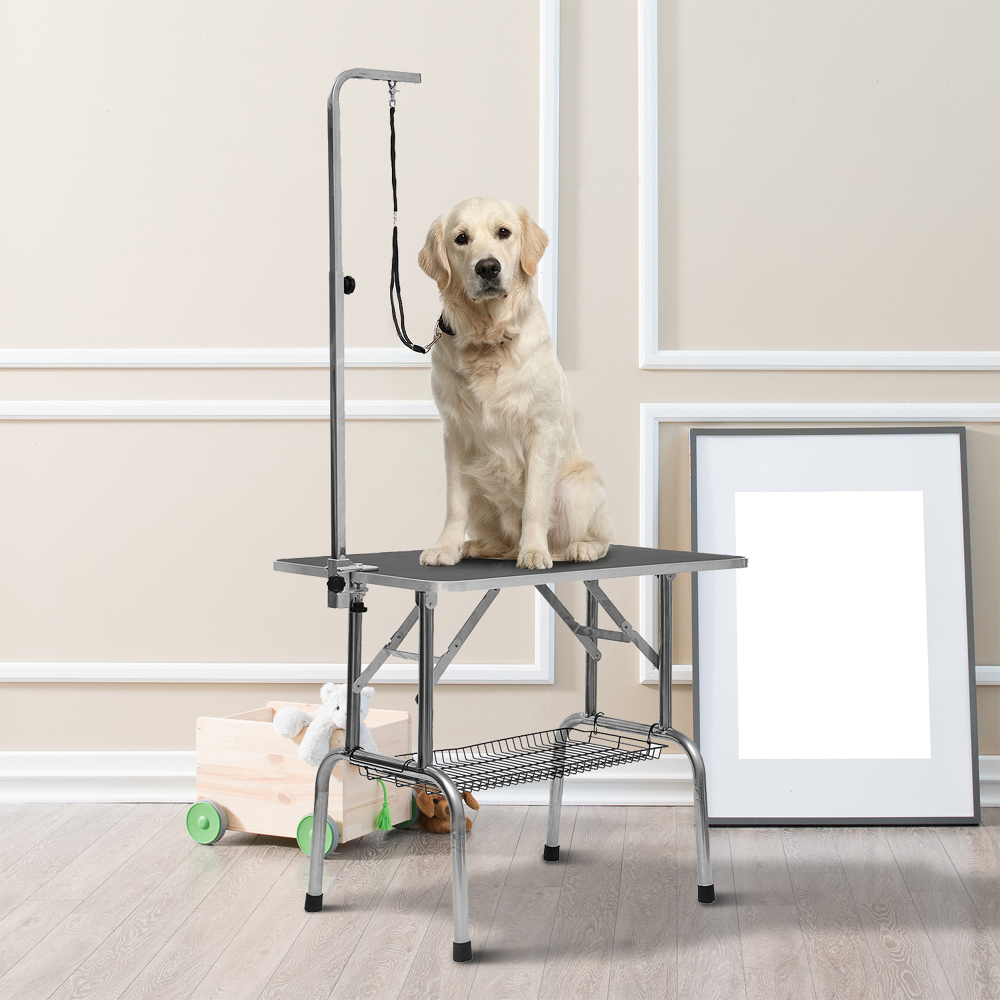 36-inch Dog Grooming Table Stainless Steel QUALITY GUARANTEED with Adjustable Arm and Basket