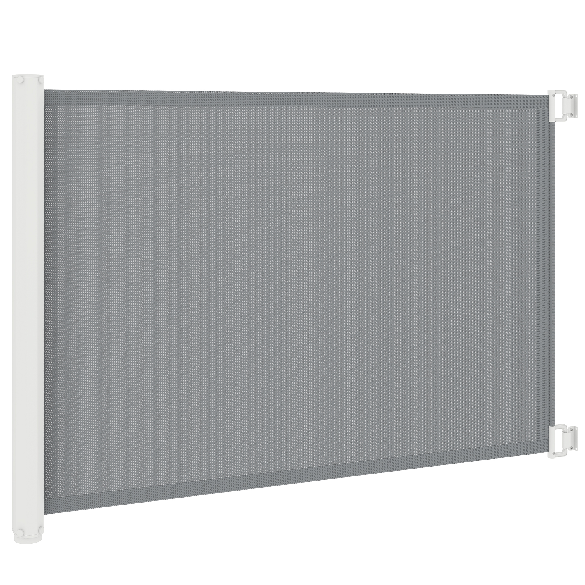 Retractable Pet Safety Barrier Gate, Flexible and Extensible for Stairways Doorways Hallways, Grey