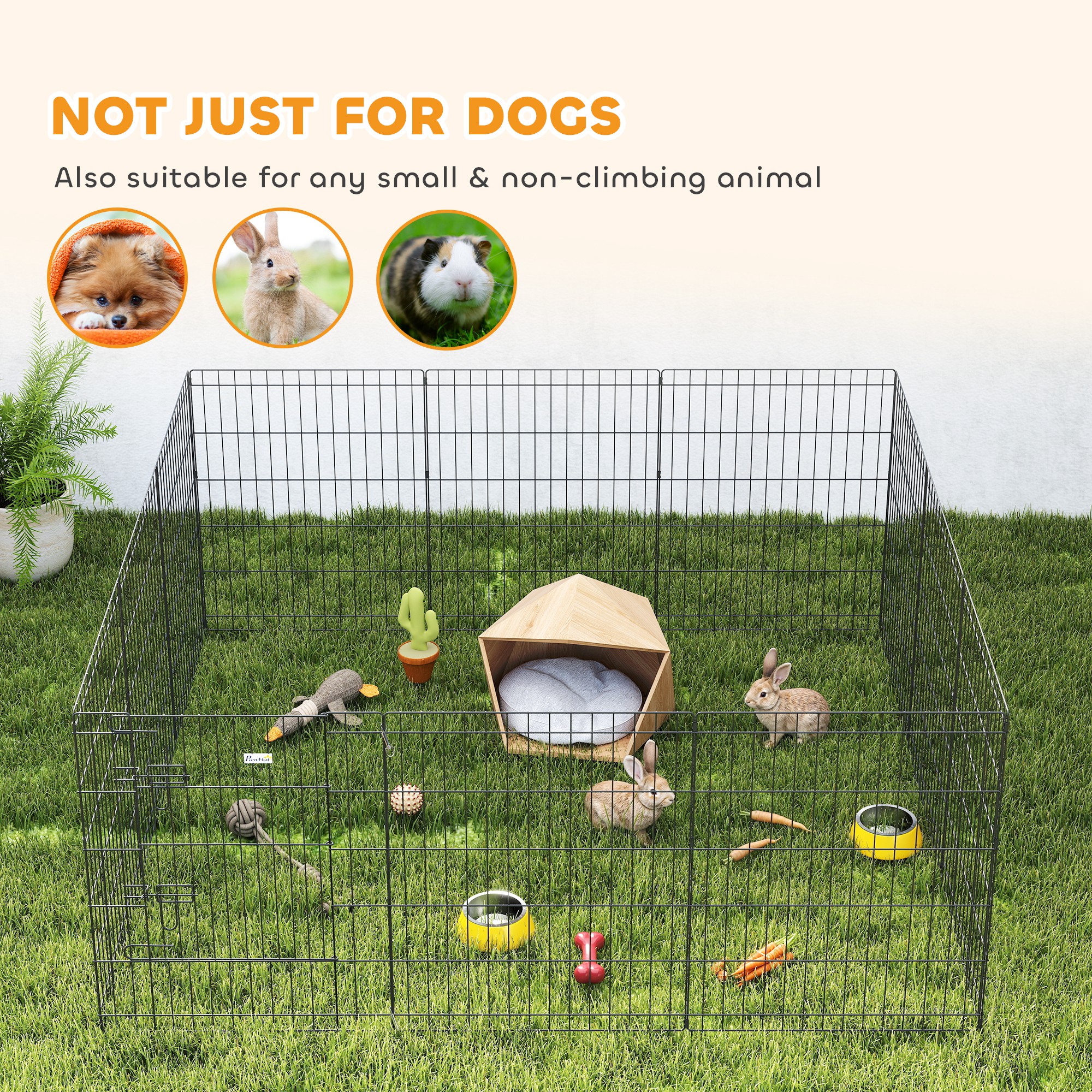 30inch Foldable Metal Exercise Pet Playpen Yard Dog Puppy Kennel Cage 12 Panel
