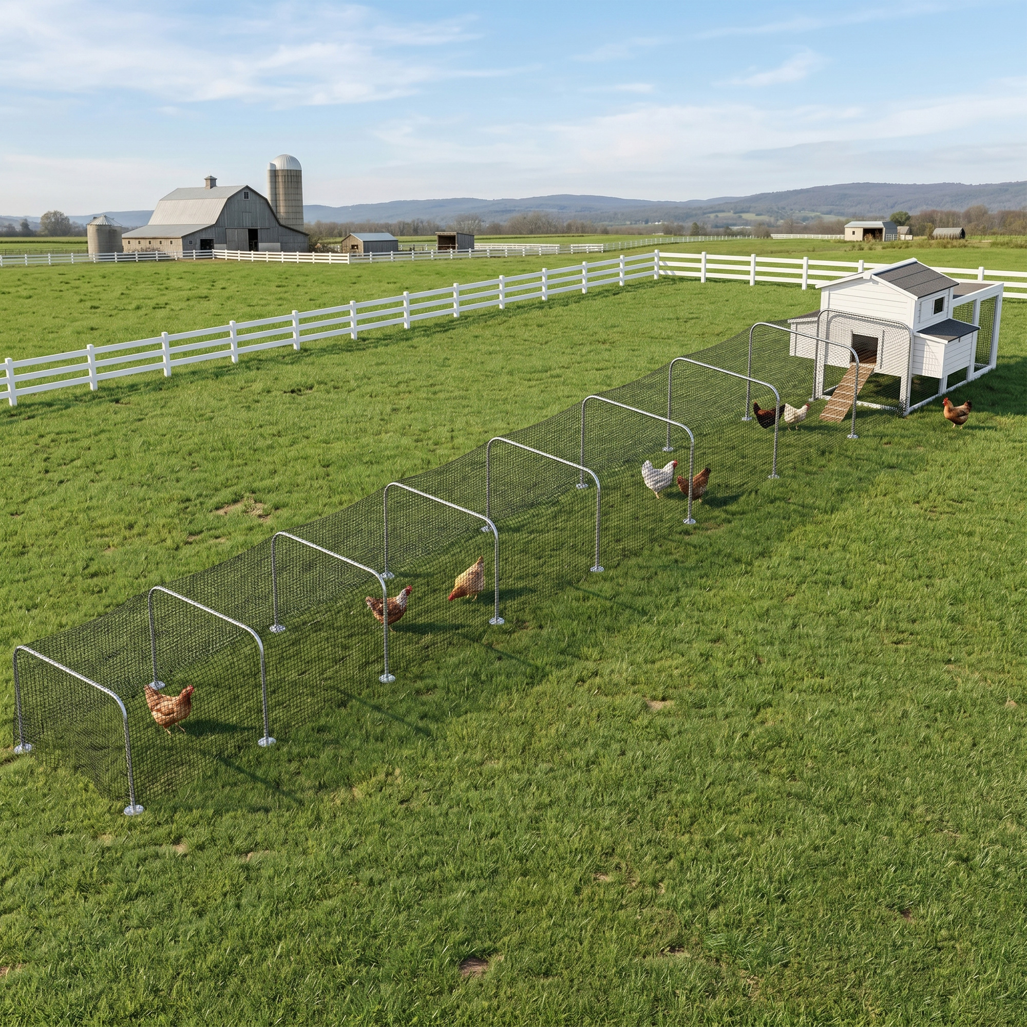 Extra Long Chicken Tunnel for Outside, 354" x 39" Galvanized Steel Chicken Run for 10-15 Chickens or Ducks - Image 8