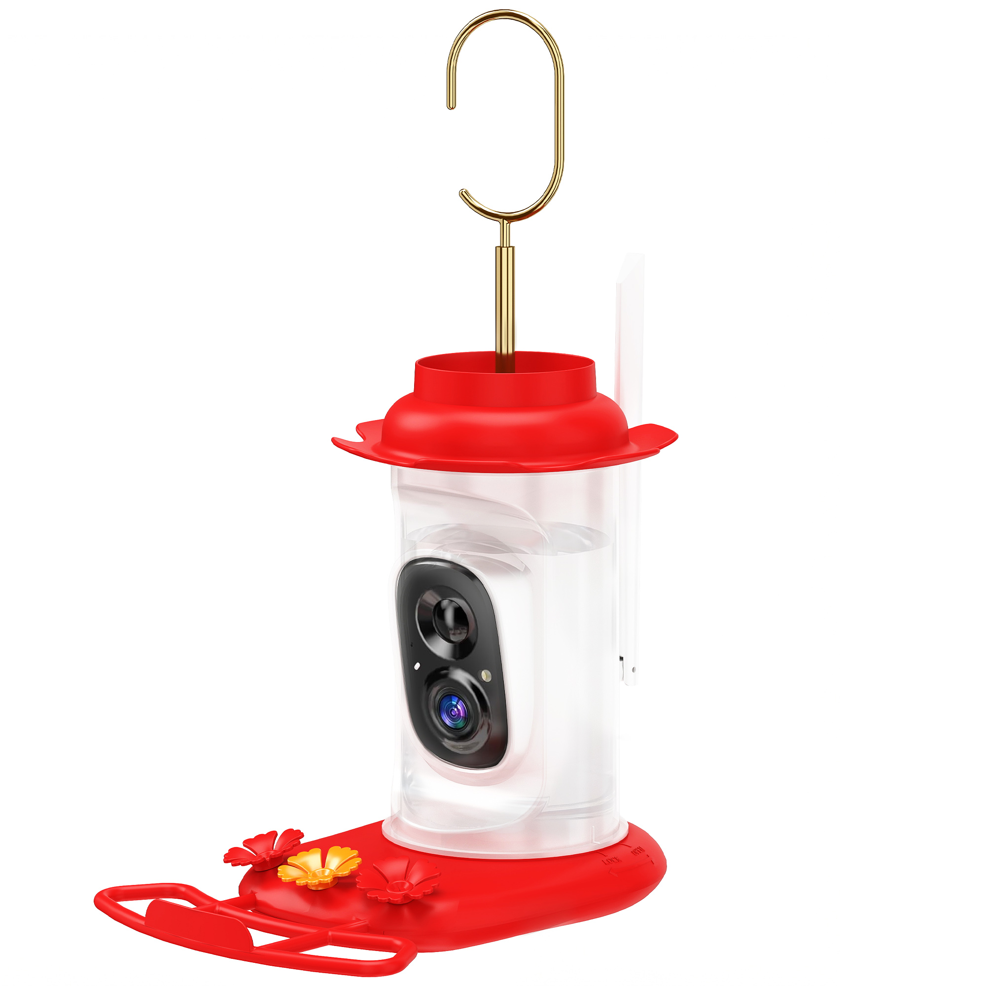 Smart Bird Feeder with Camera, AI Identify 16000 Birds, 2K HD Live Video, 3W Solar, Instant Arrival Alerts