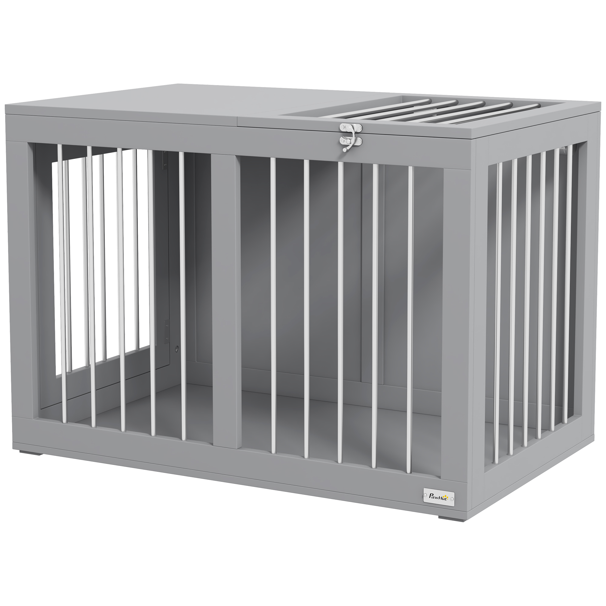 31.5" Dog Crate Furniture with Double Doors, for Medium Dogs, Grey