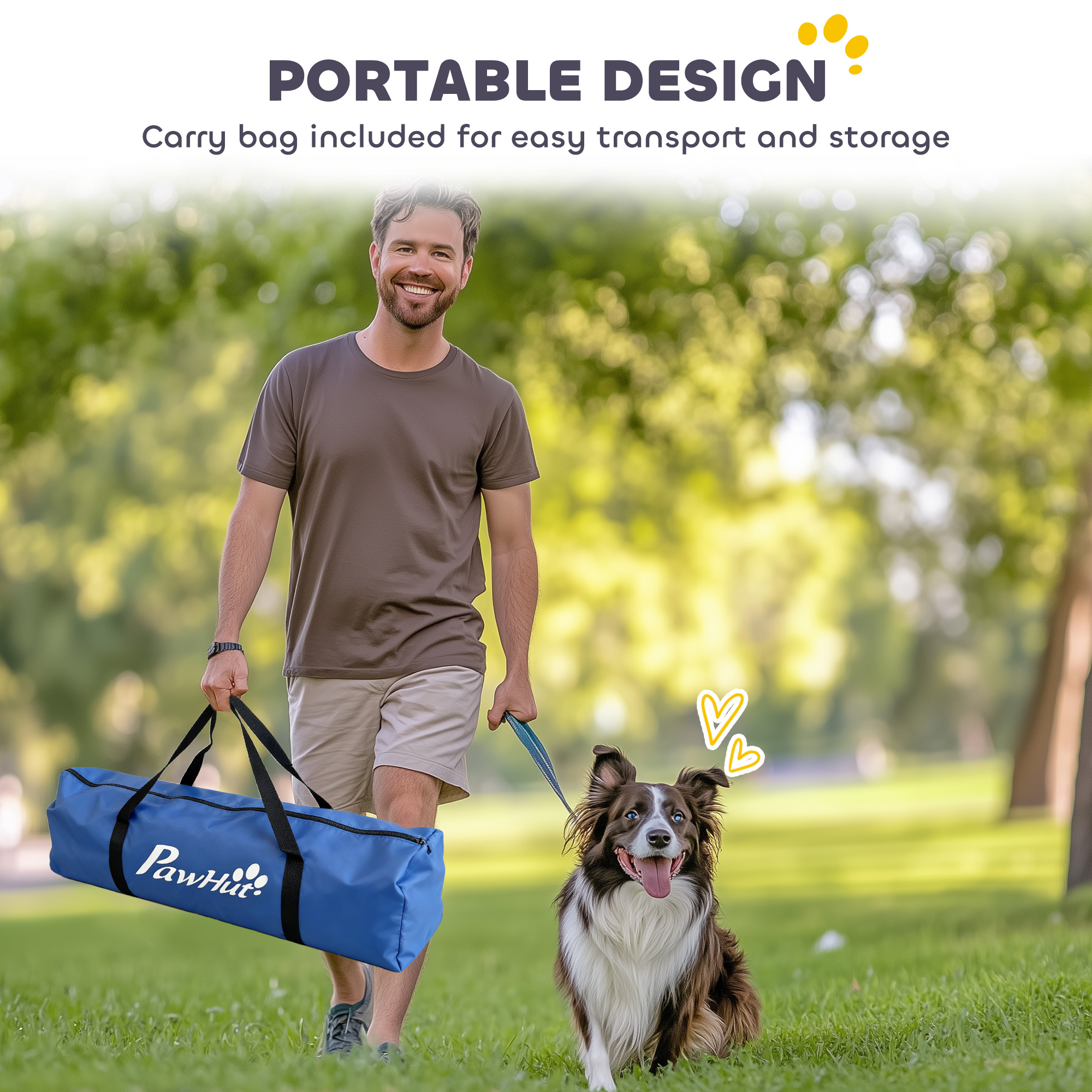 Dog Agility Training Equipment, 8PCS Dog Obstacle Course Starter Kit with Carrying Bag