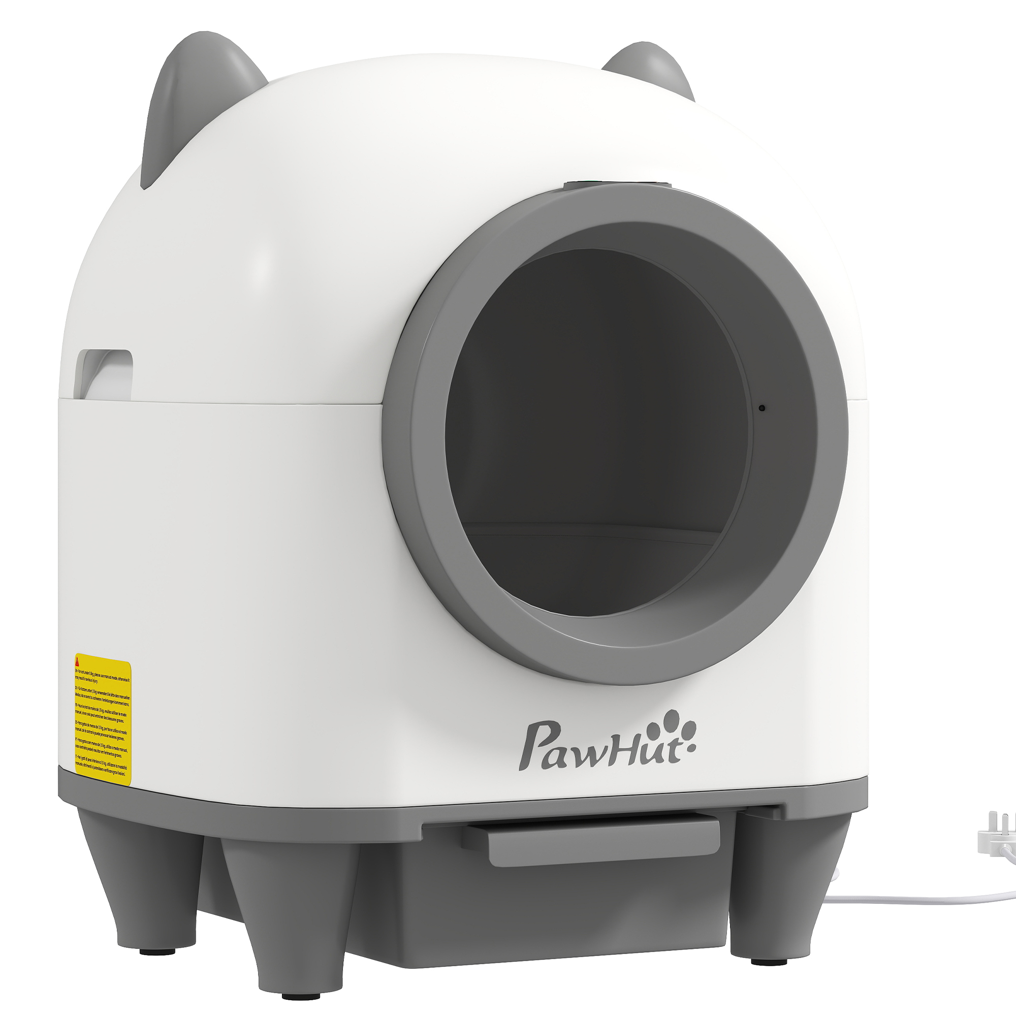 Automatic Cat Litter Box with App Control, Odor Isolation, Safety Protection, Anti-Pinch, 1 Roll Garbage Bag