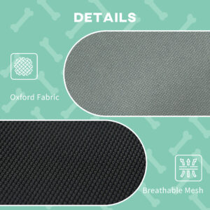 Large Elevated Dog Bed 6.2" L X 29.9" W 36.2" H Foldable Outdoor Cat Dog Canopy Cot w/ Carry Bag Grey