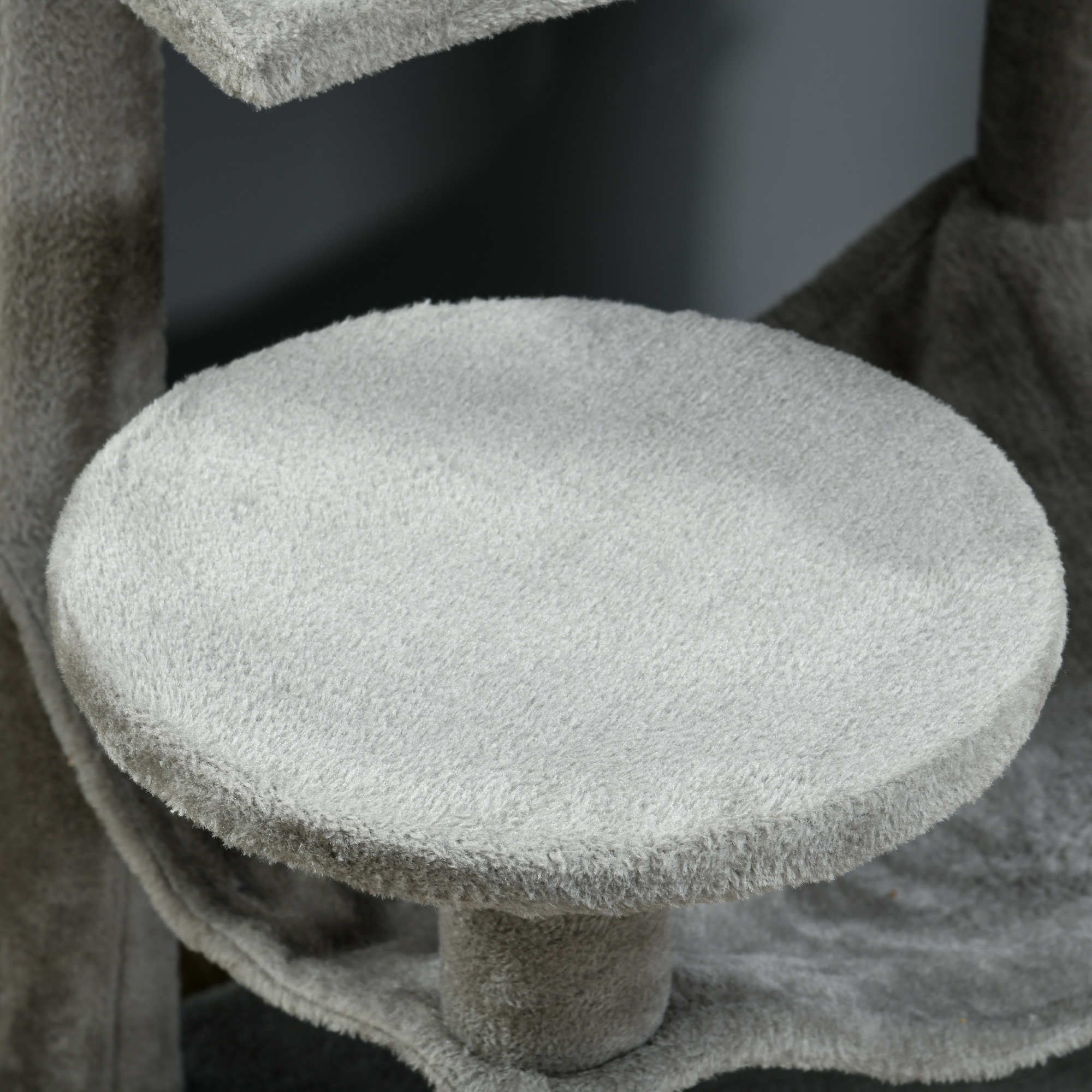Tall Cat Tree for Indoor Cats, 56" Multi-Level Cat Tower with Hammock, Cat Bed, Cat Condo with Sisal Scratching Posts, Grey