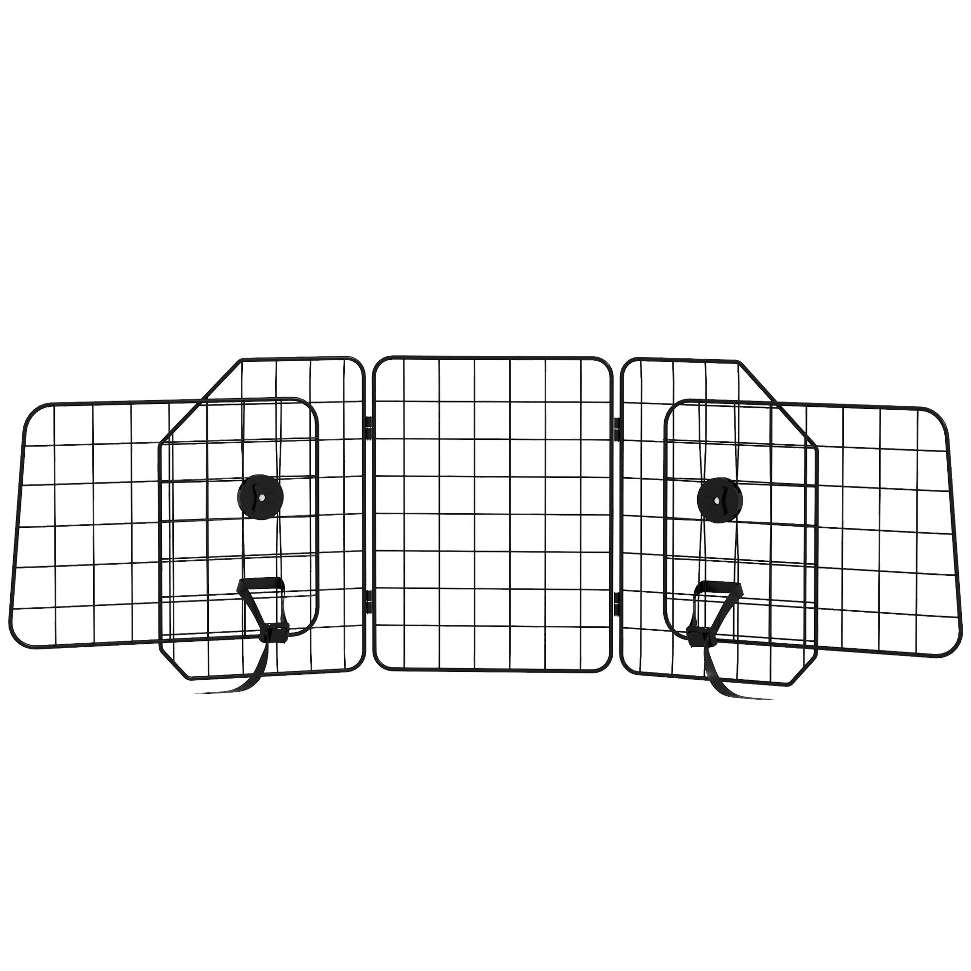 Dog Car Barrier for SUV, Adjustable Car Divider for Trunk Cargo Area, Heavy-Duty Steel Wire Mesh Barrier, Black