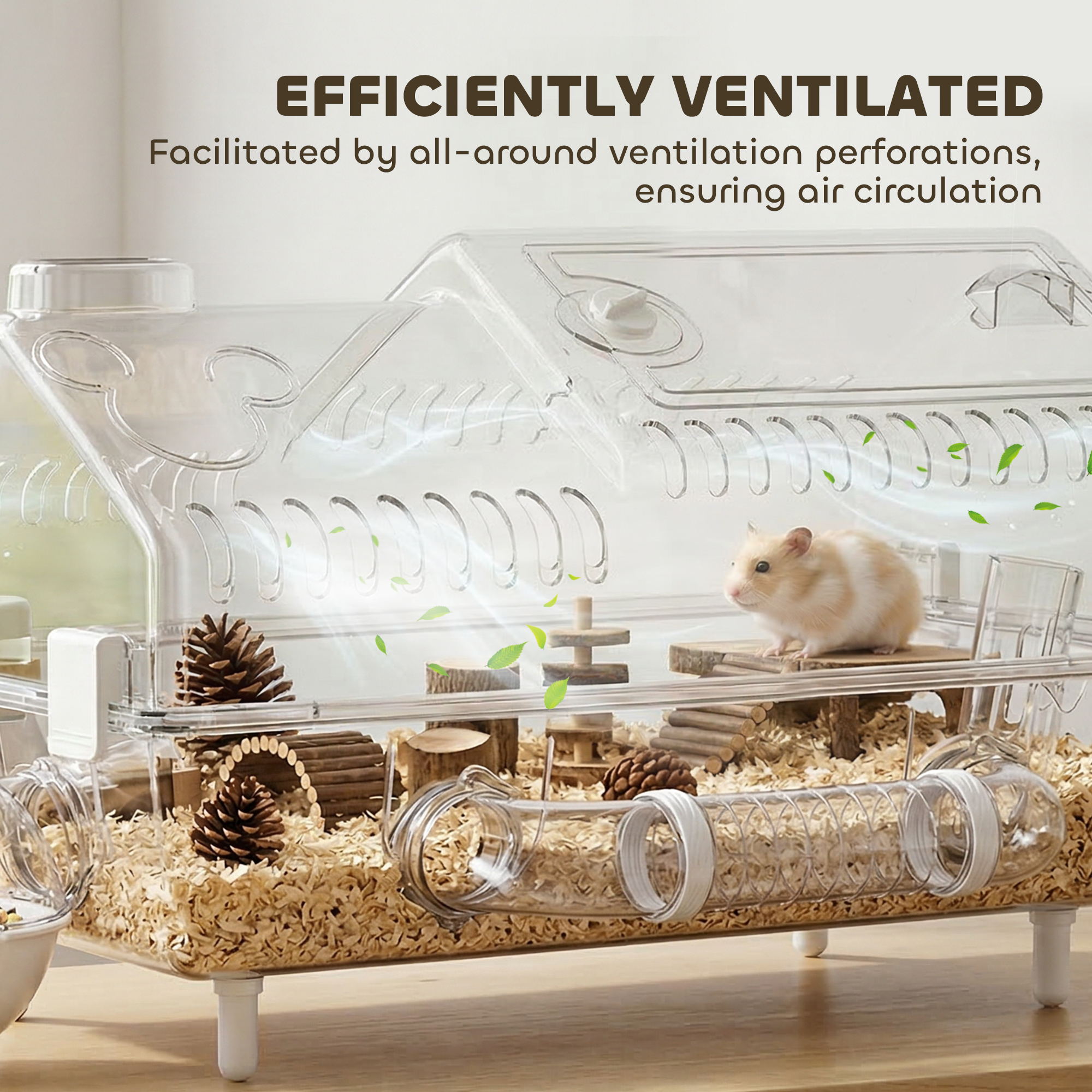 8 in 1 Hamster Cage with All Accessories for Dwarf Hamster, 21.5" x 11.8" x 12.6"
