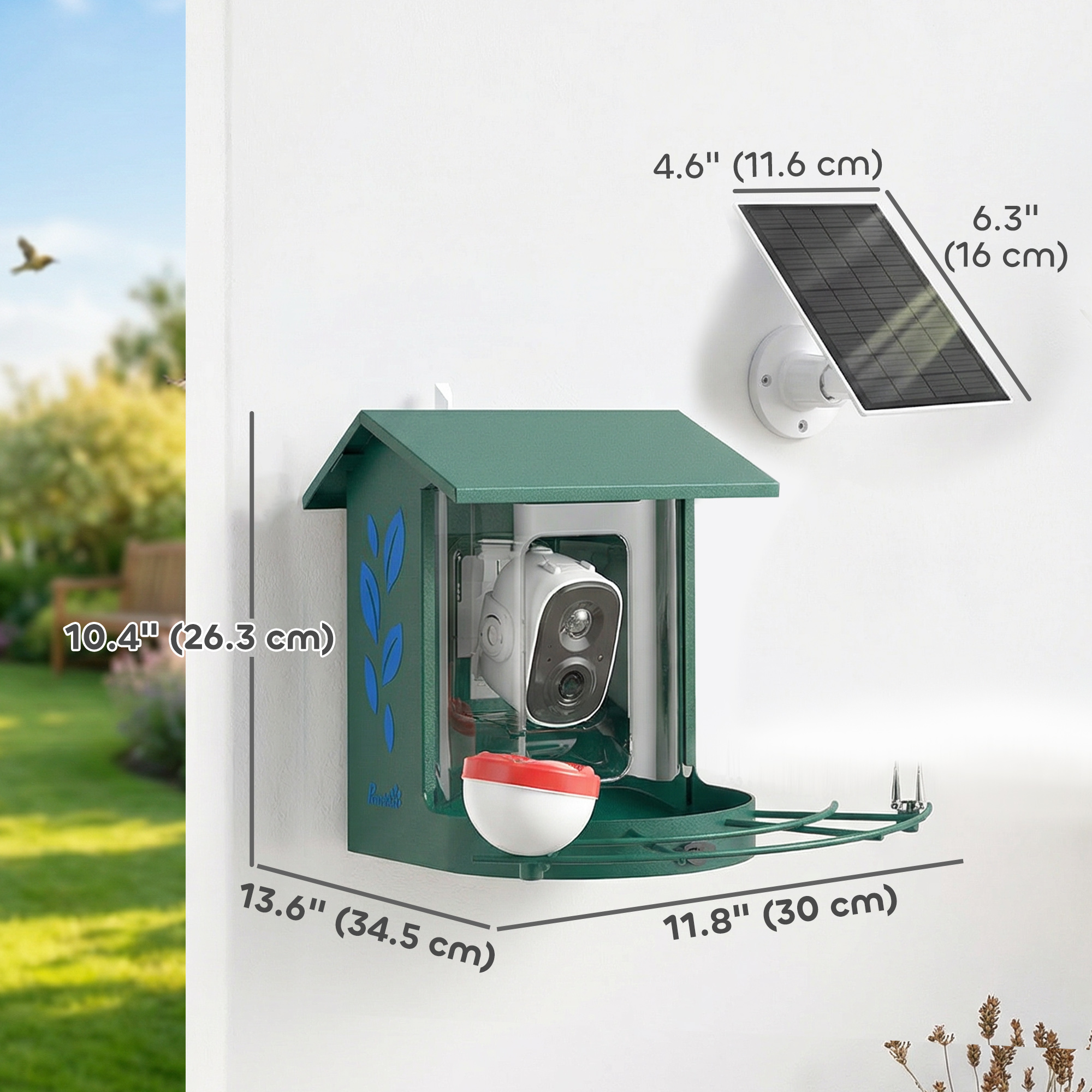 Smart Bird Feeder Camera Solar Powered with AI Identify 16000+ Birds, Auto Video Capture, Motion Detection