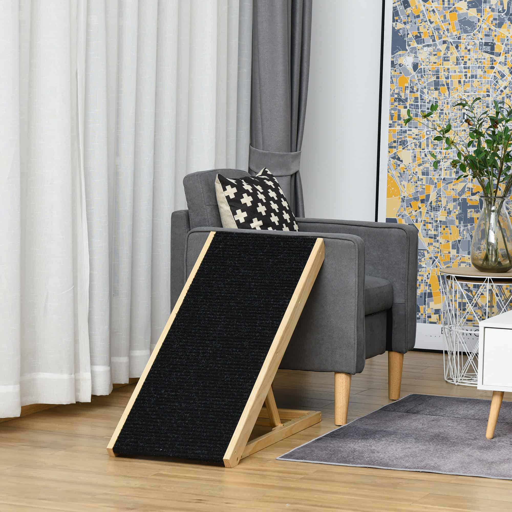 Dog Ramp Foldable Pet Ramp for Bed Couch, Height Adjustable, for Cats Large Dogs with Non Slip Carpeted Surface - Image 8