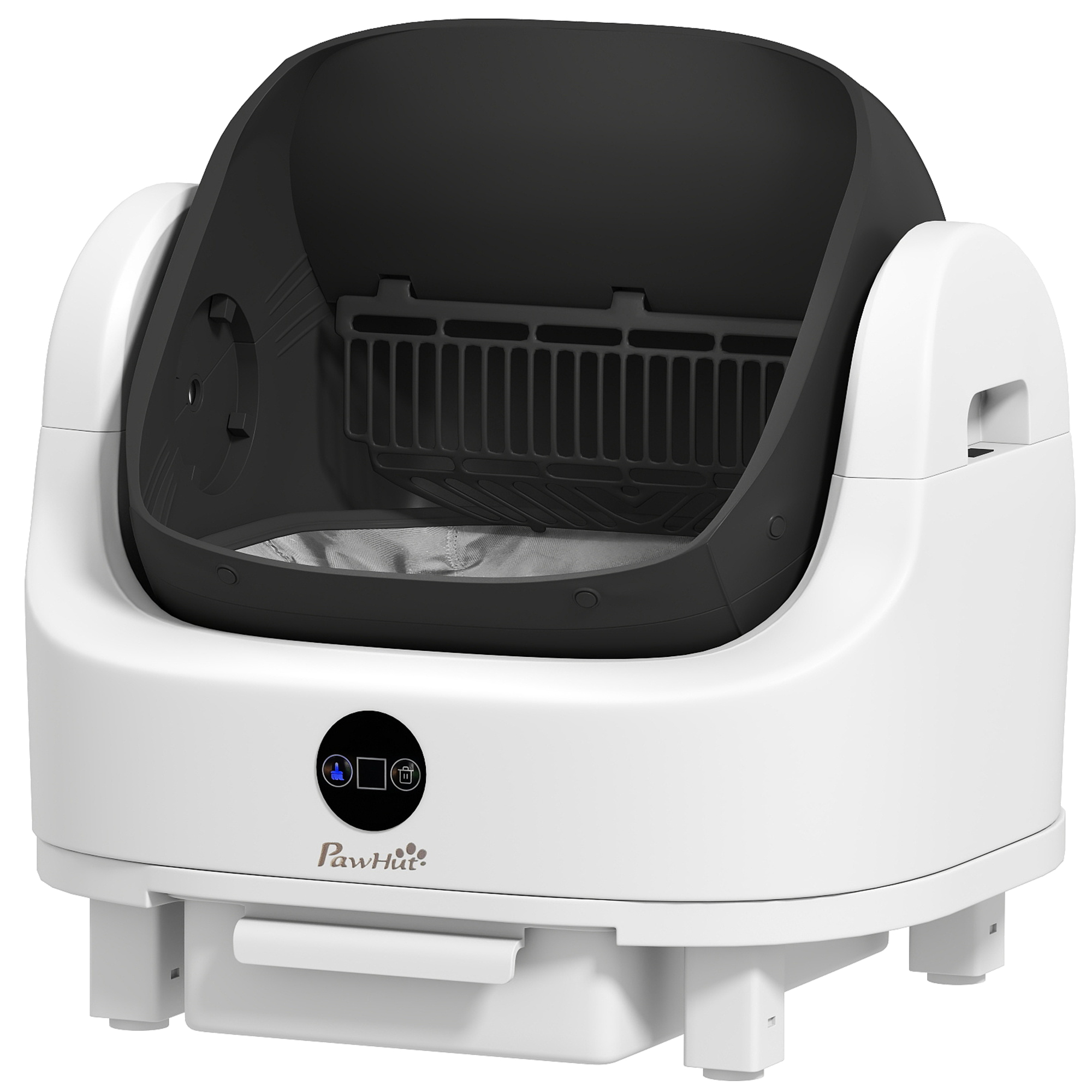 Open-Top Self Cleaning Cat Litter Box, Automatic Cat Litter Box with Integrated Safety Protection