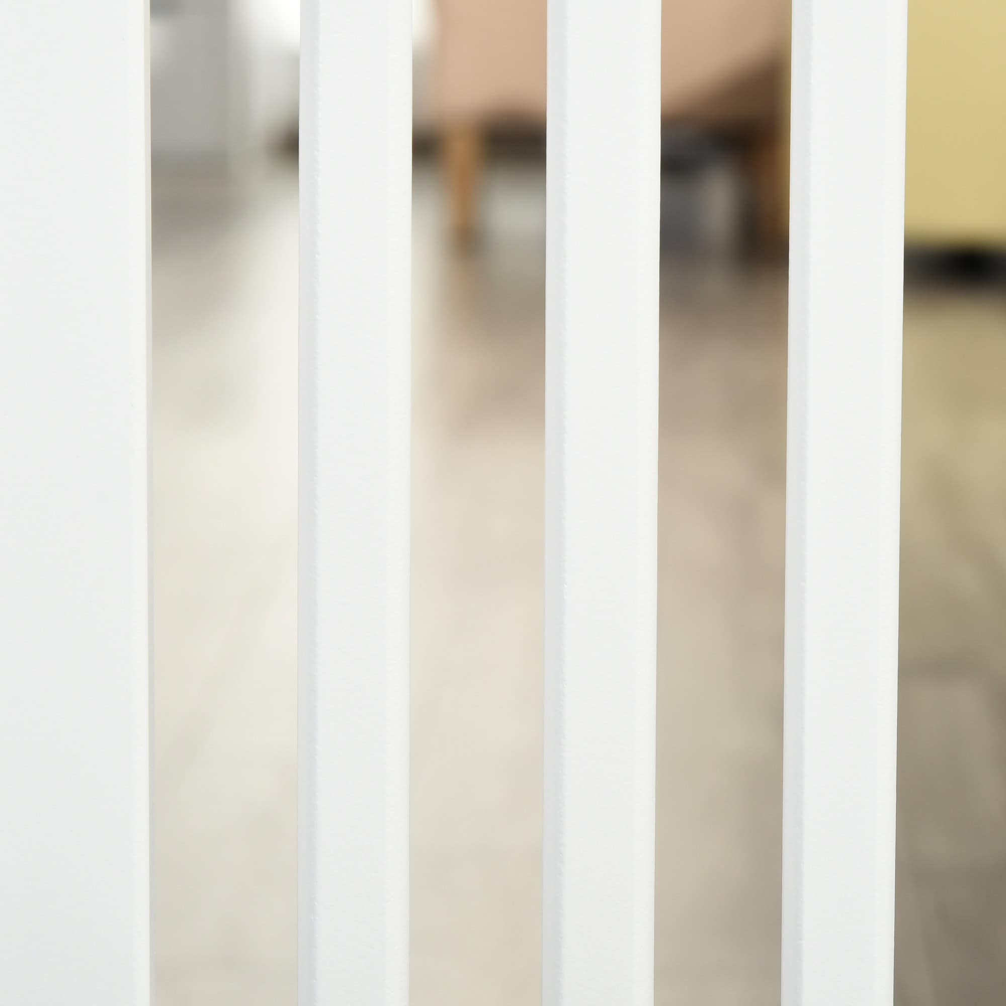 Free Standing Wooden Pet Gate Indoor Dog Barrier Foldable Step Over Doorway Fence Safety Gate with Open Door