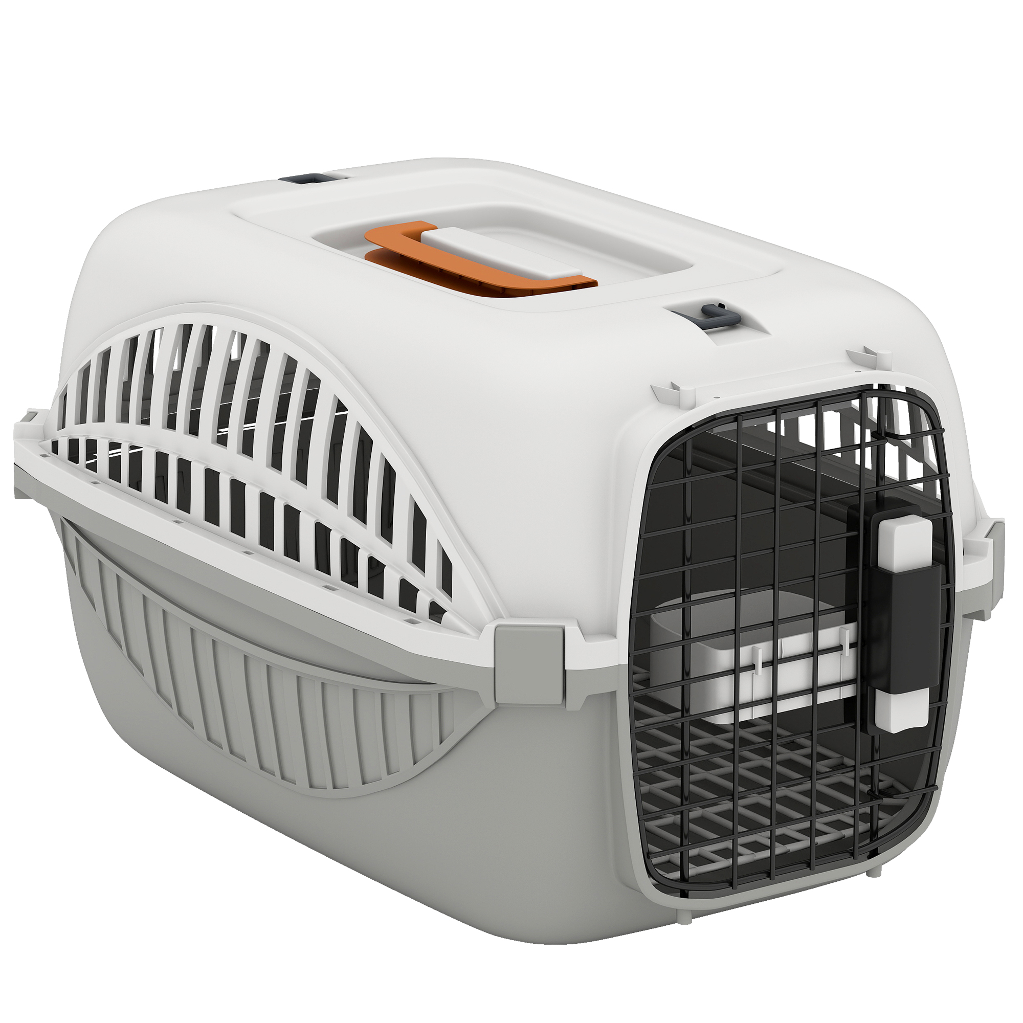 Airline Approved Pet Carrier for Mini Dogs and Cats with Steel Wire Door, Water Bowl, for Car, Airplane, Outdoor