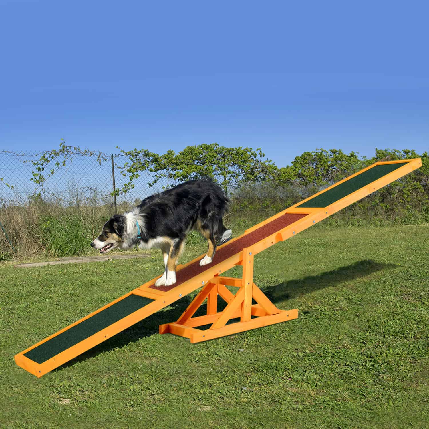 Wood Pet Seesaw Platform Dog Agility Training Equipment Run Game Toy Weather Resistant Pet Supplies Natural - Image 8