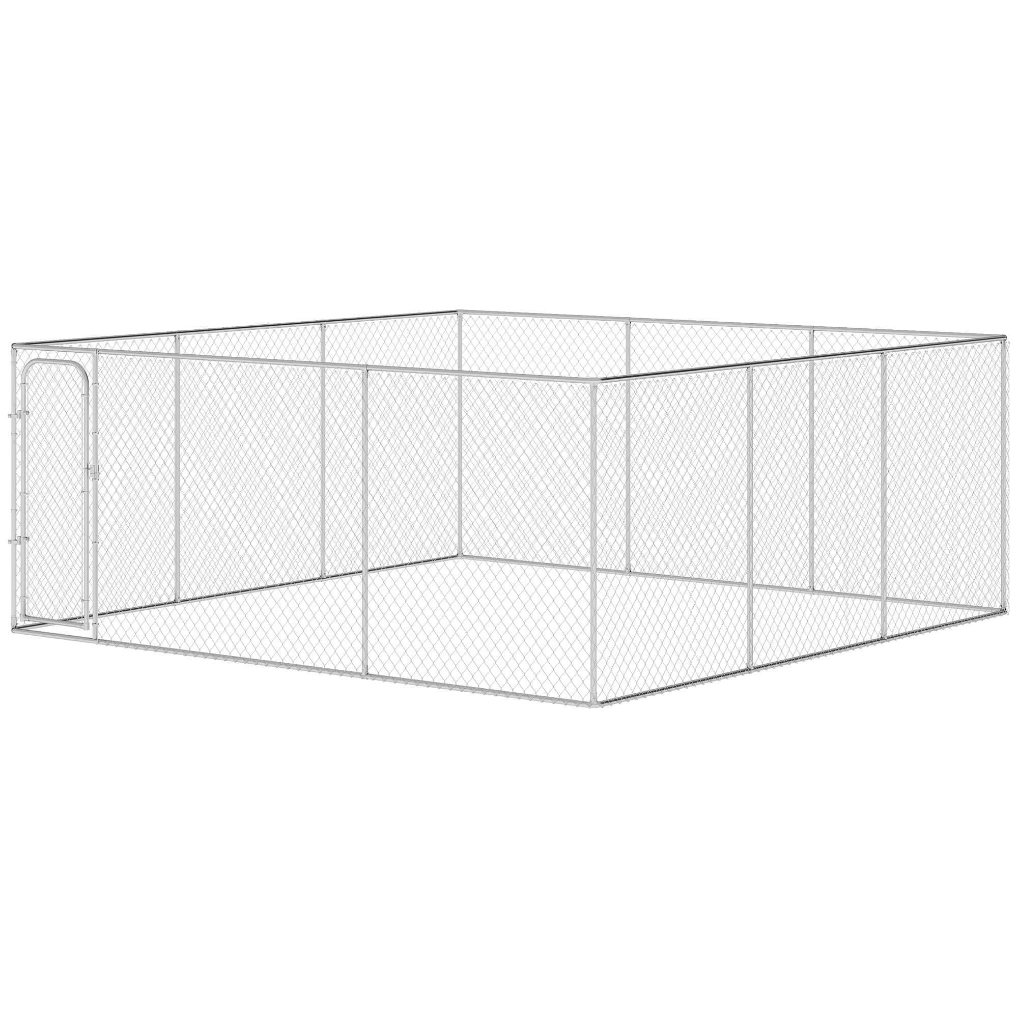Dog Playpen Outdoor, Walk-in Dog Run Kennel Puppy Exercise Pen Indoor Outdoor with DIY Door and Galvanized Steel Frame