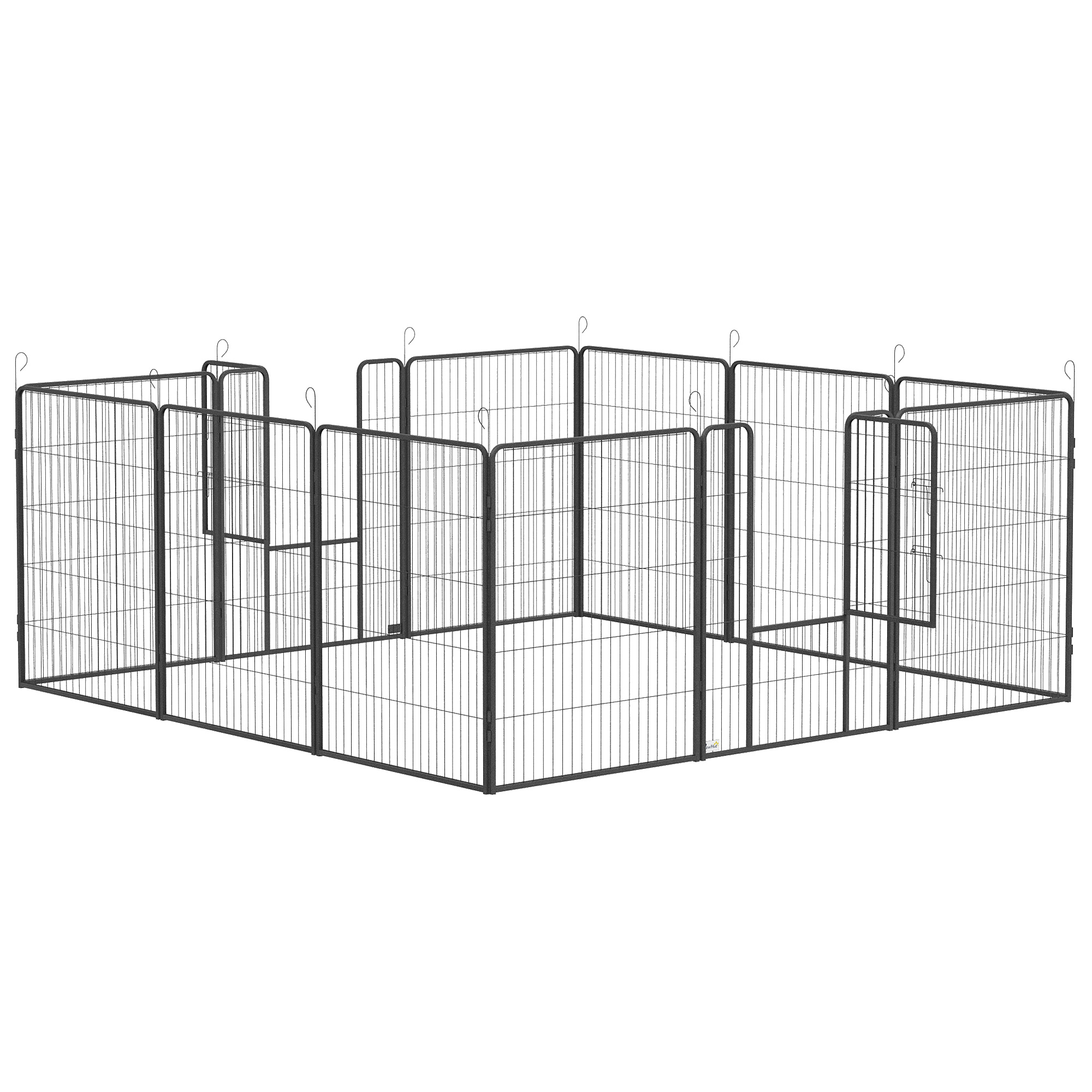 Dog Pen with Gate, 12 Panels Puppy Playpen, Dog Fence, 39"H