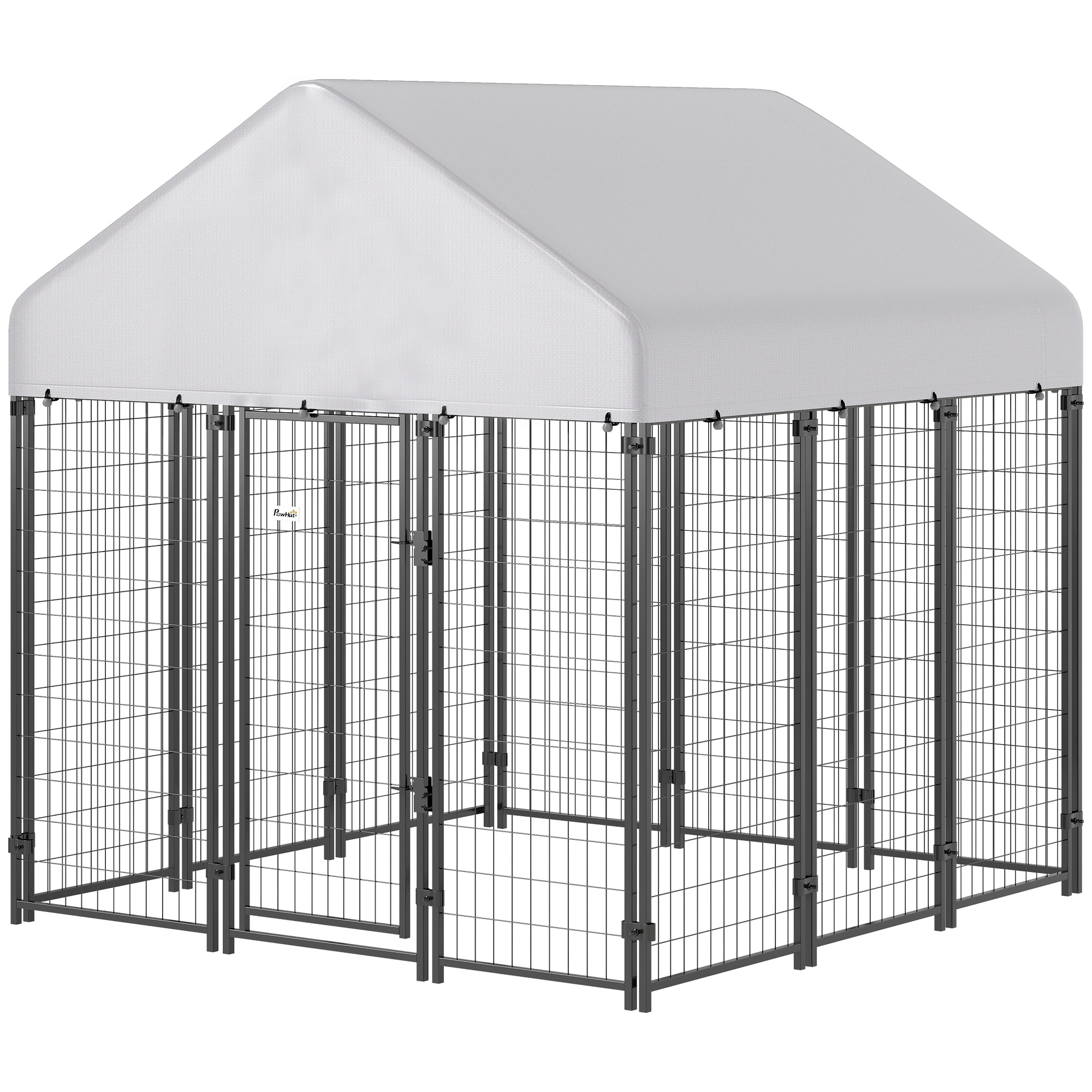 Outdoor Dog Kennel with Waterproof UV-Resistant Cover, 6' x 6' x 6'