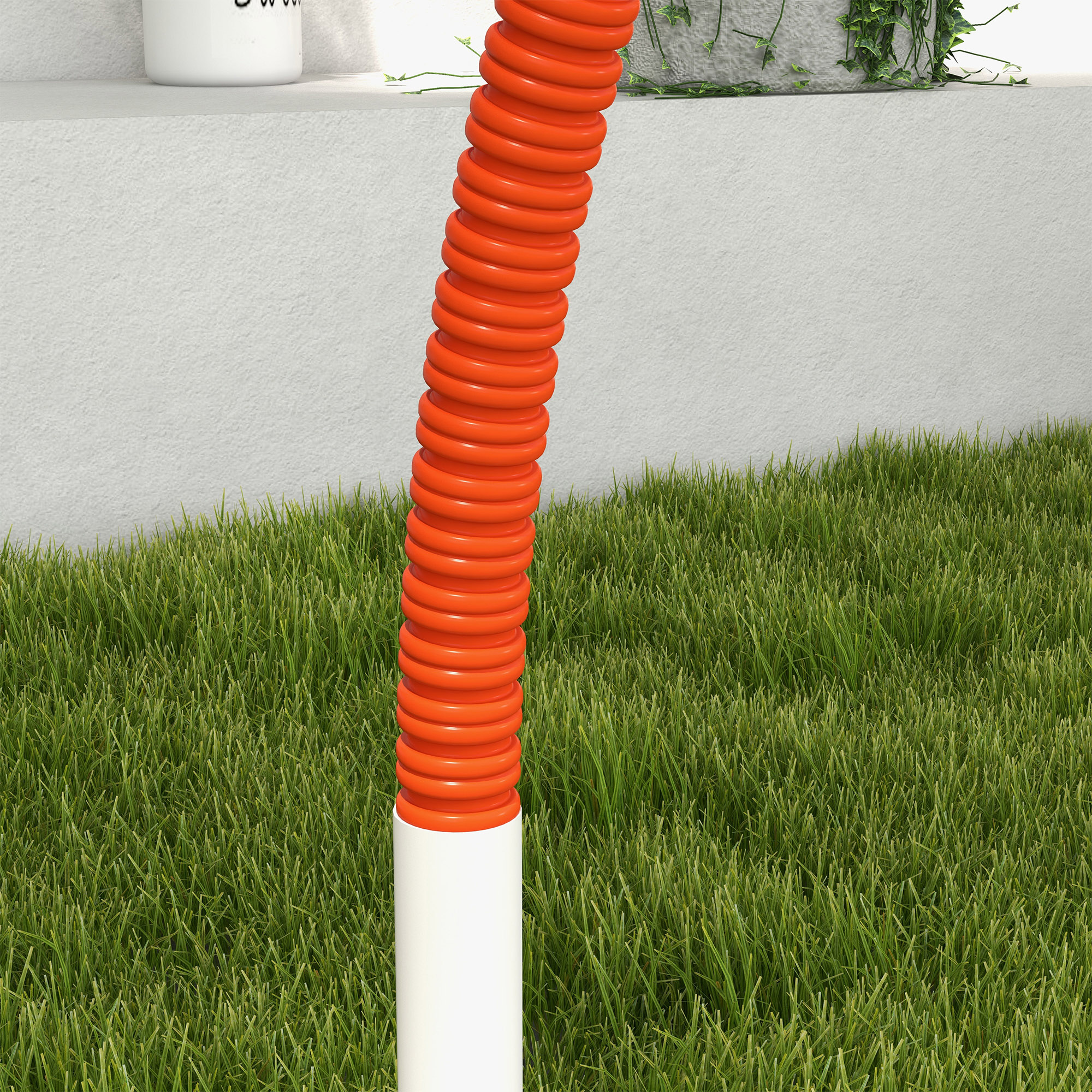 Dog Agility Kit Pet Obstacle Course Training Equipment Outdoor with Weave Poles, Carry Bag, Orange