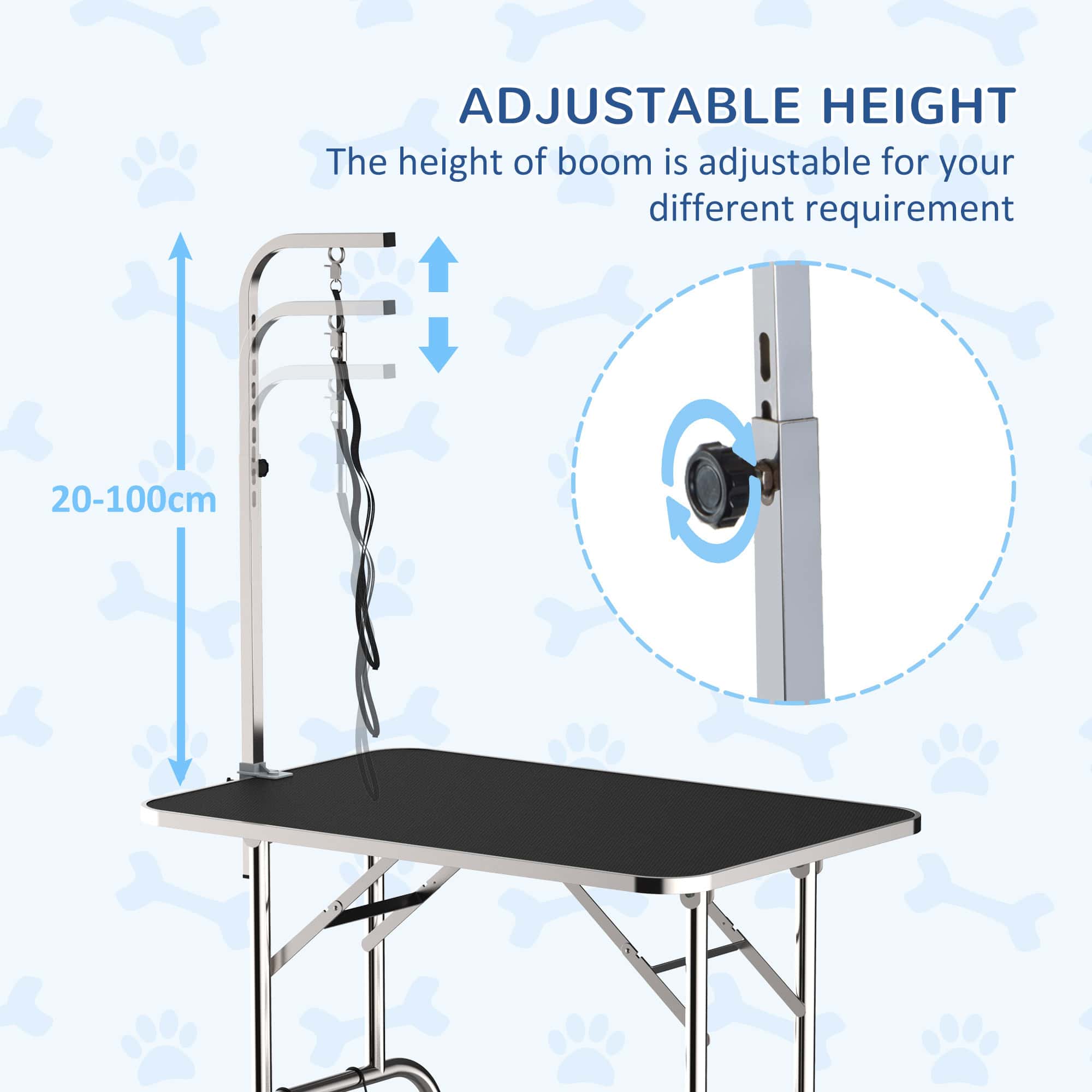 36-inch Dog Grooming Table Stainless Steel QUALITY GUARANTEED with Adjustable Arm and Basket