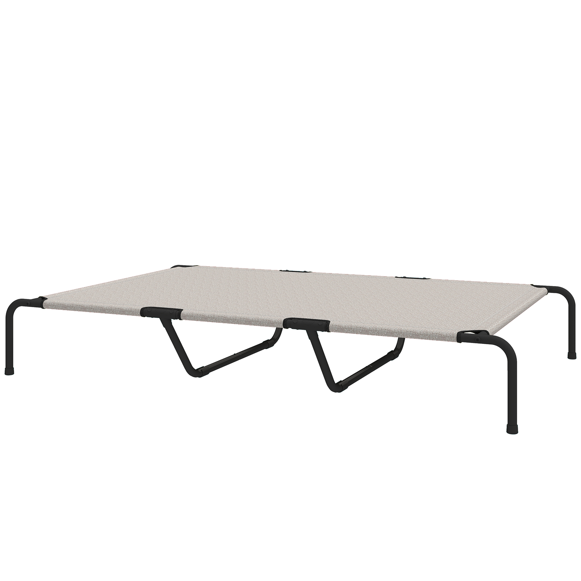 Elevated Dog Bed, Outdoor Dog Cot, Raised Dog Bed for Large Dogs with Breathable Mesh, Beige