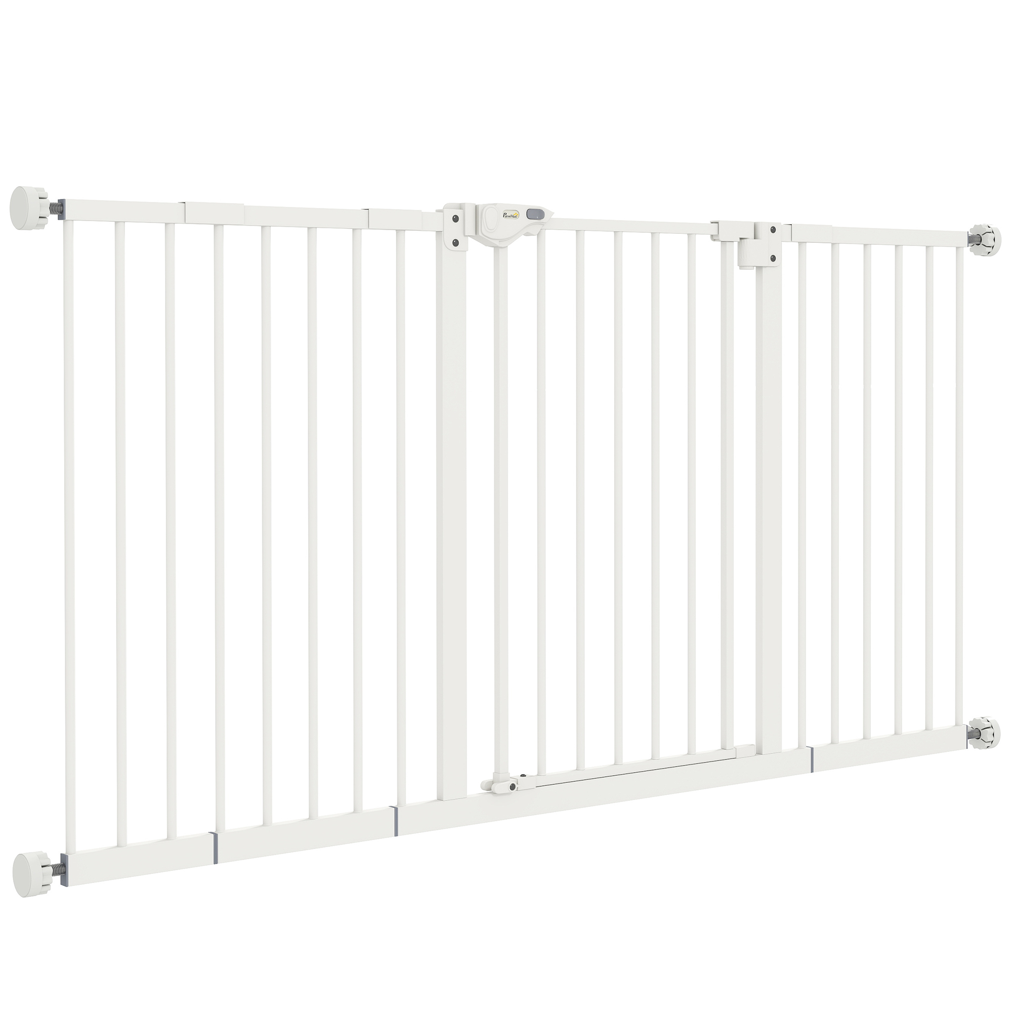 30 Inch Tall Pet Gate with Door Dog Gate and Barrier Indoor for Stairs Includes 7", 8", 12" Extensions Kit