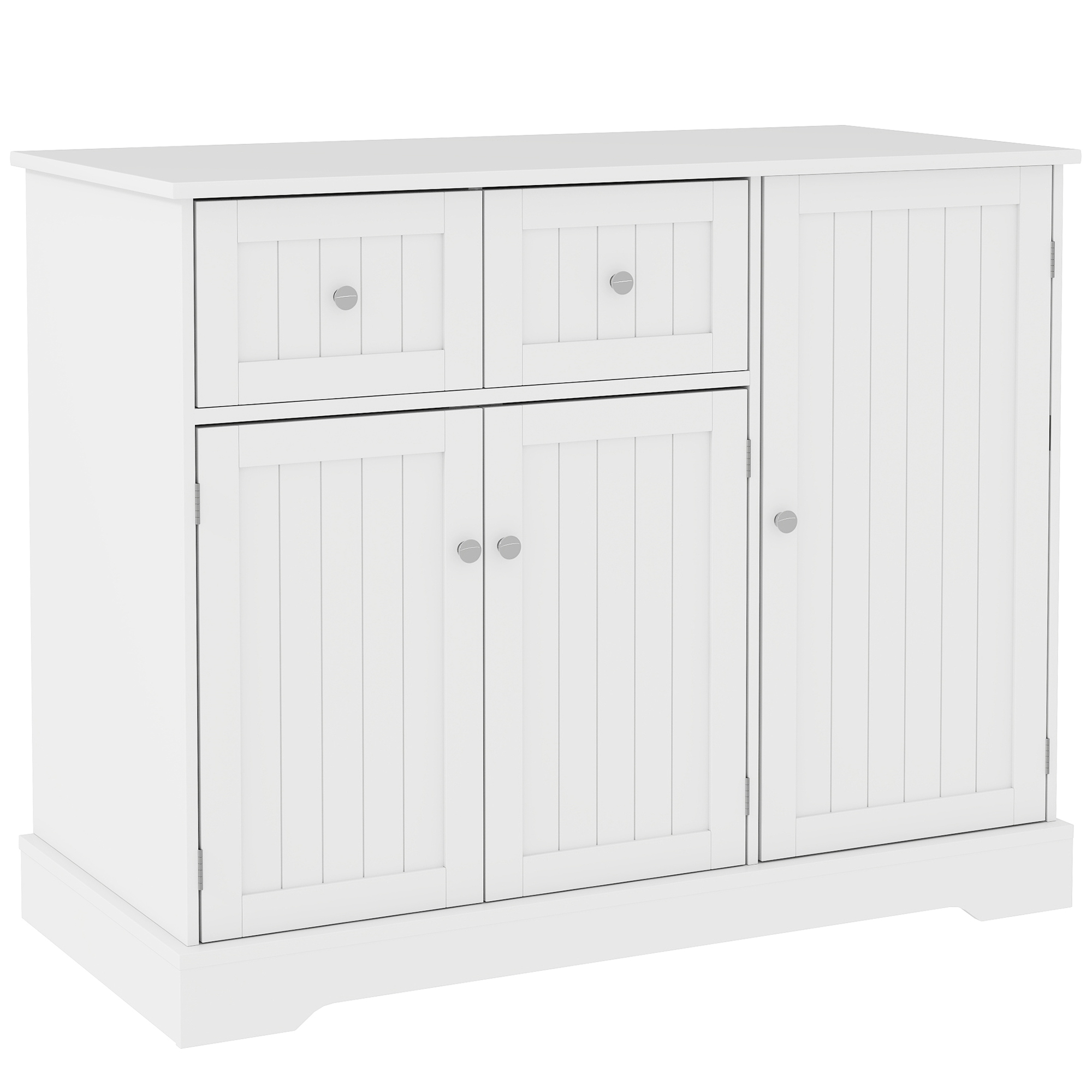 Cat Litter Box Enclosure with Drawer, Storage, Anti-tip Kit, for Living Room, Bedroom, White