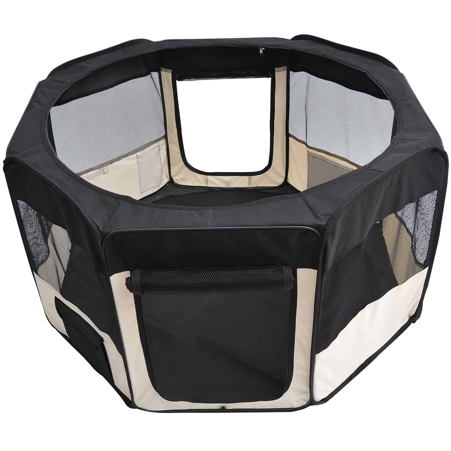 Puppy Playpen 49.2-inch Soft Pet Playpen Folding Tent Kennel Kitten Playpen Cat Dog Exercise Crate w/ Bag - Image 3