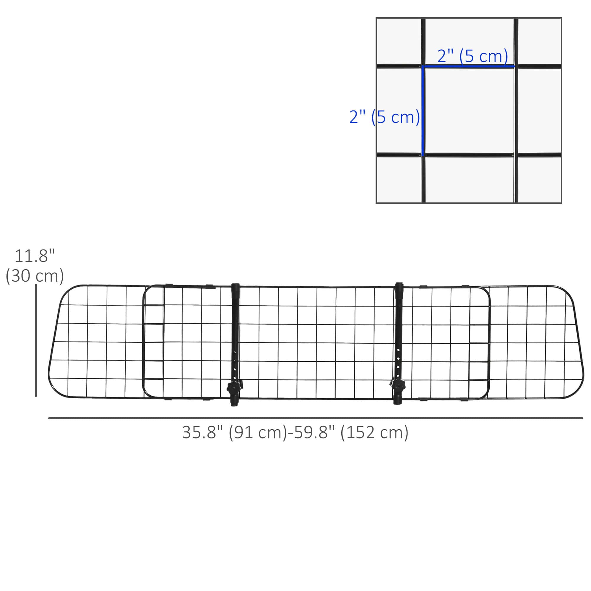 Adjustable Dog Car Barrier, Heavy Duty Dog Fence Car Safety Guard Gate for SUV, Vans, Trucks
