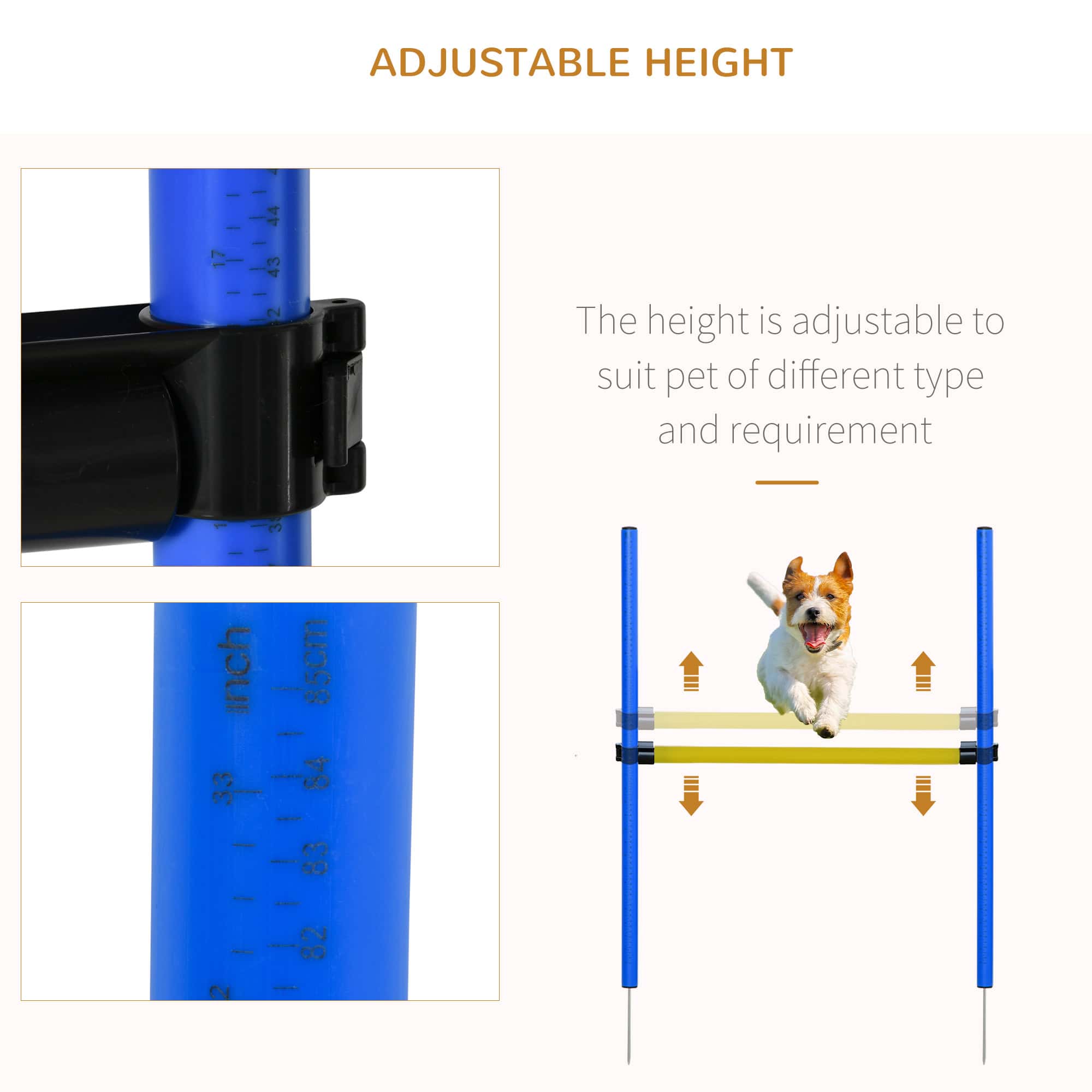 Dog Agility Starter Kit Pet Outdoor Exercise Training Set Tunnel 8 Weave Poles High Jumper