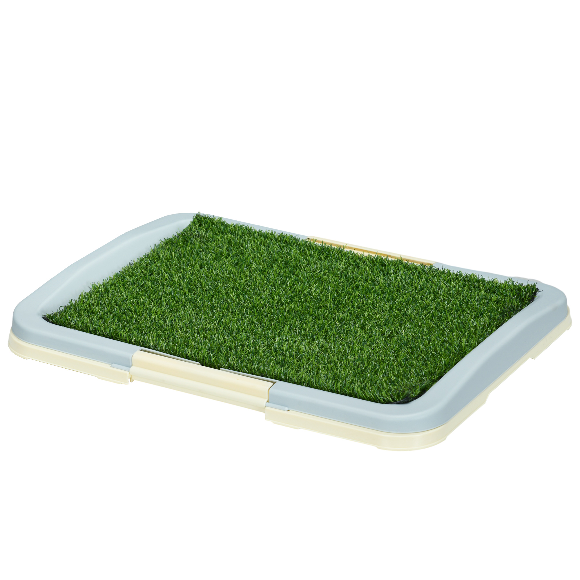 Puppy Training Pad, Indoor Portable Puppy Pad, with Artificial Grass, Grid, Panel, Tray, 24.8" x 19.1"