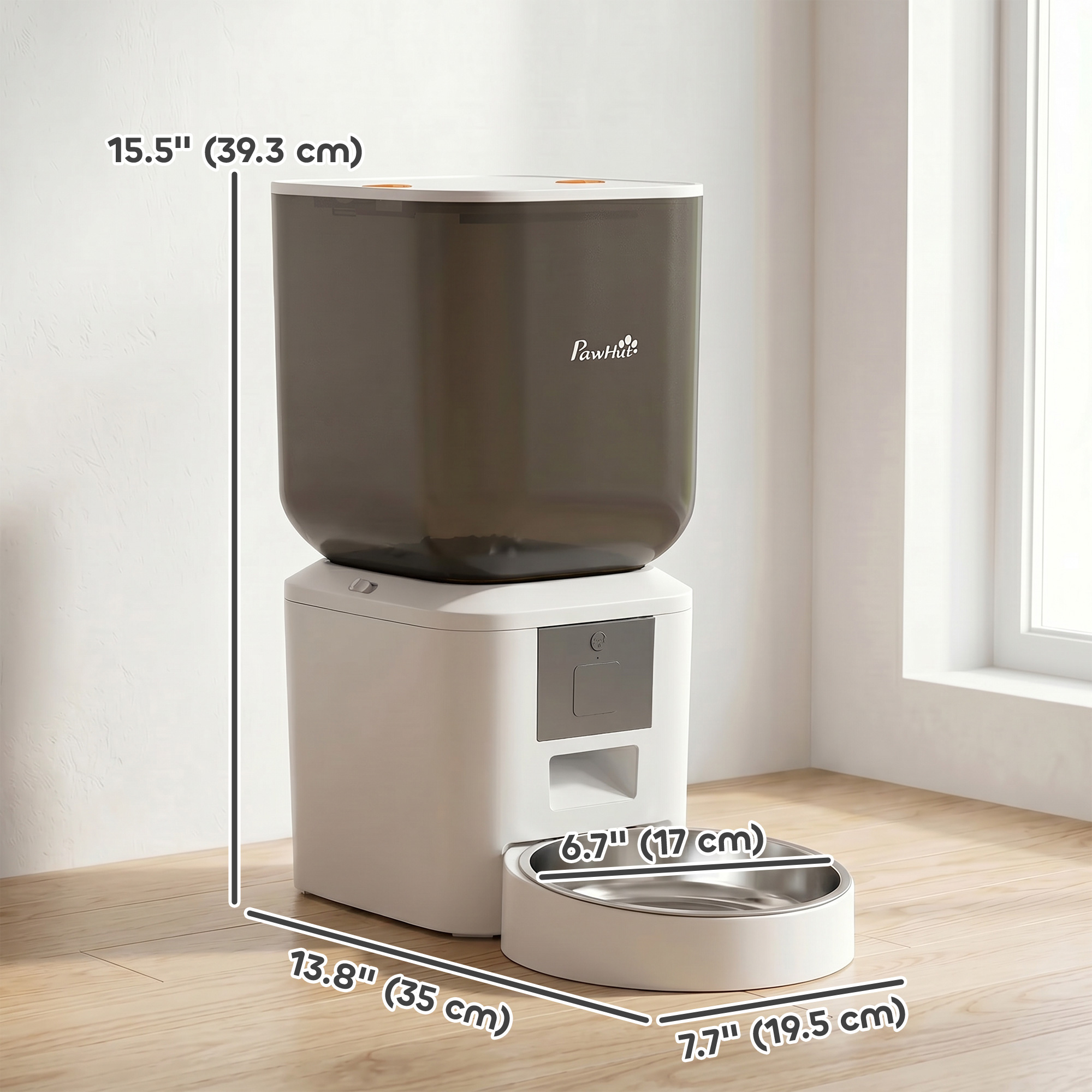 Automatic Cat Feeder, 2.4G WiFi, Smart APP Control 8L Pet Feeder Dispenser 1-10 Meals with 10s Meal Call Back
