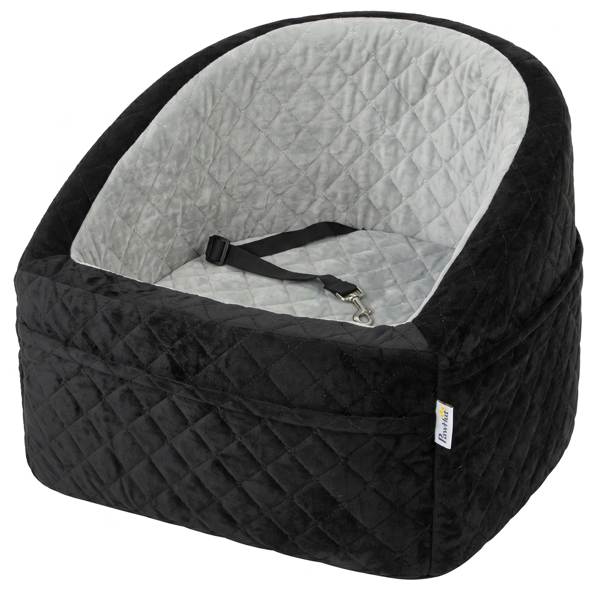 Dog Car Seat, Dog Booster Car Seat Washable with Adjustable Safety Leash, Storage Pockets for Small Under 10kg, Grey