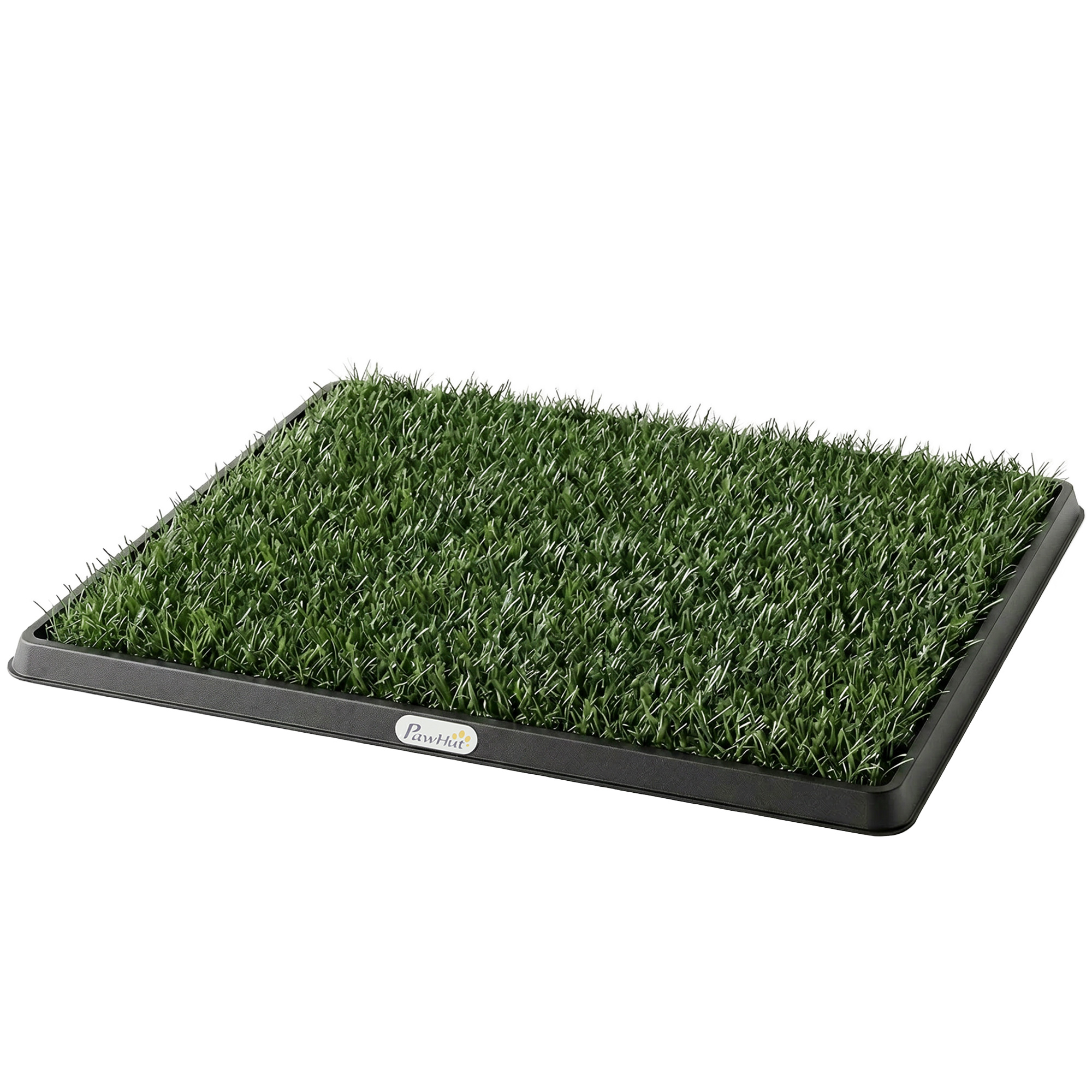 Dog Grass Pad with Tray, Artificial Grass Pet Training Toilet with Drainage Grid, 2 Grass Mats