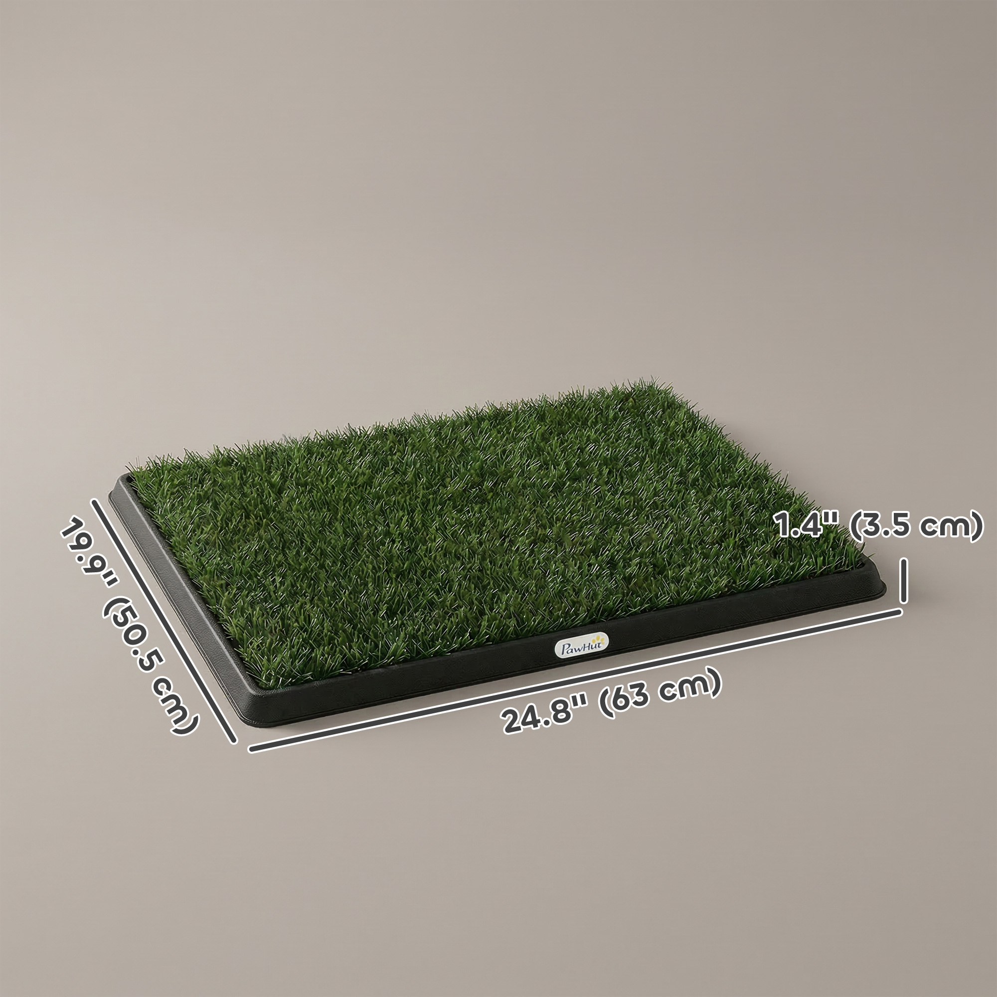 Dog Grass Pad with Tray, Artificial Grass Pet Training Toilet with Drainage Grid, 2 Grass Mats