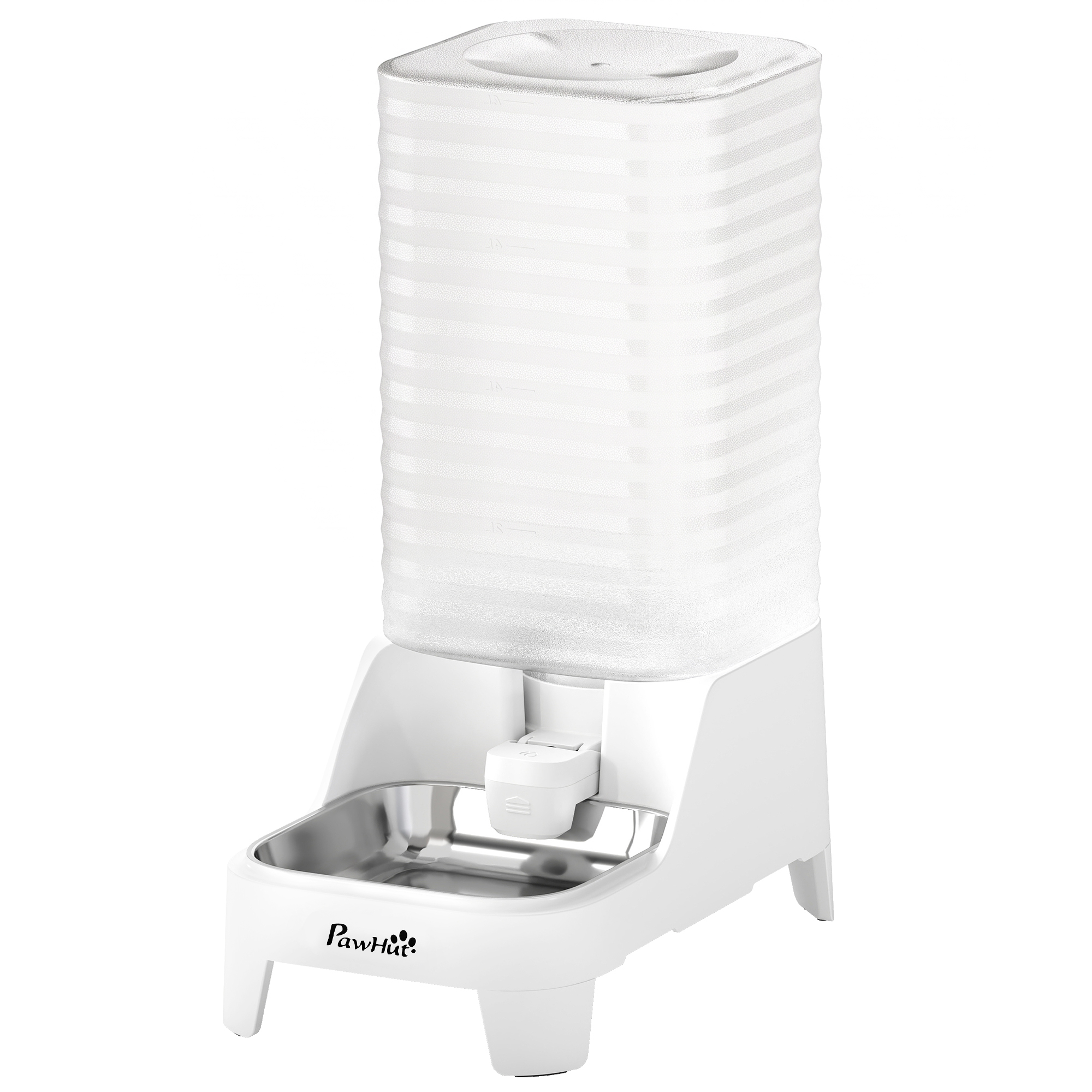 8L Automatic Dog Water Dispenser, Gravity Pet Waterer w/ Patented Faucet, Stainless Steel Bowl, Large Capacity, BPA-Free